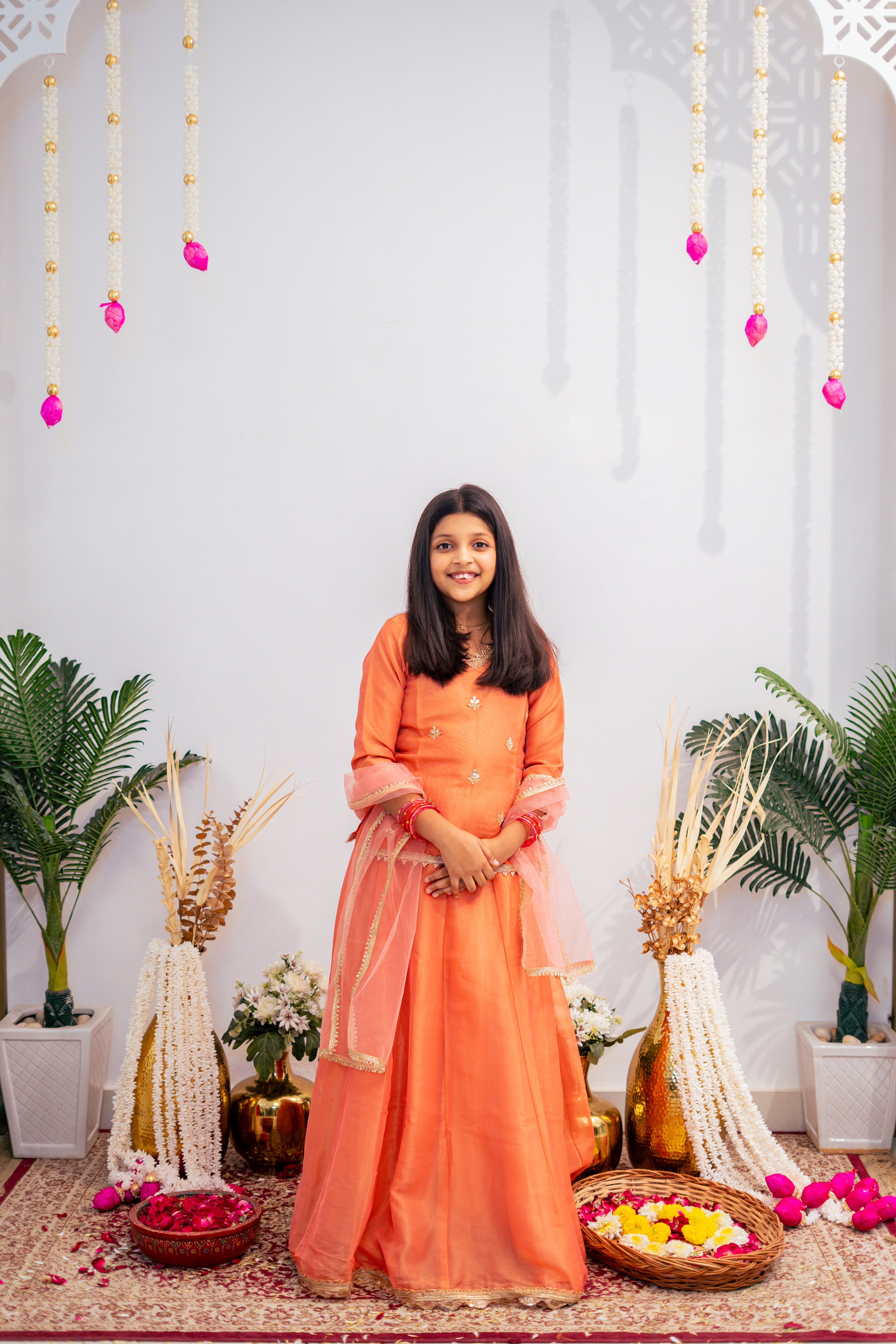 NISHA LEHENGA SET ORANGE