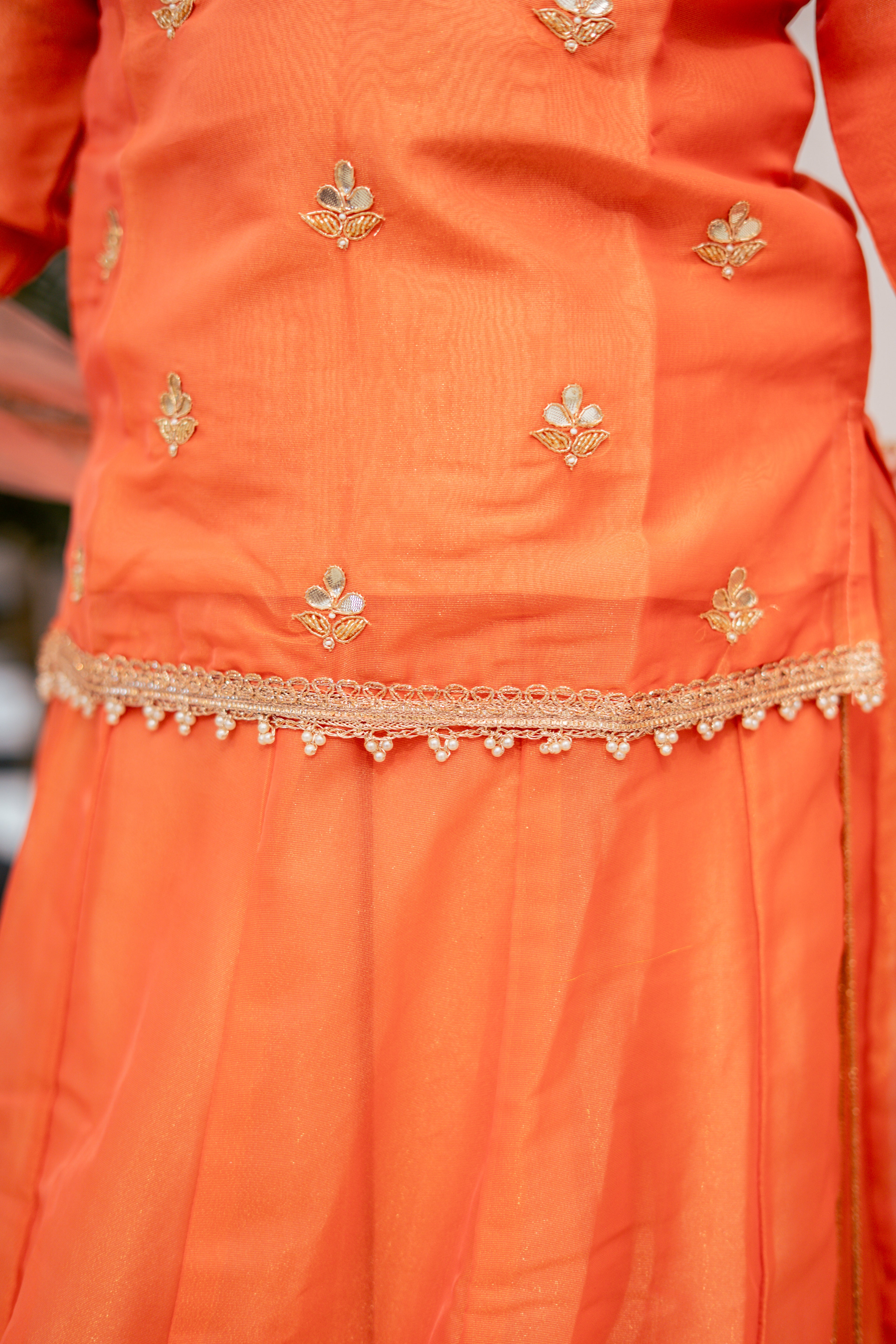NISHA LEHENGA SET ORANGE