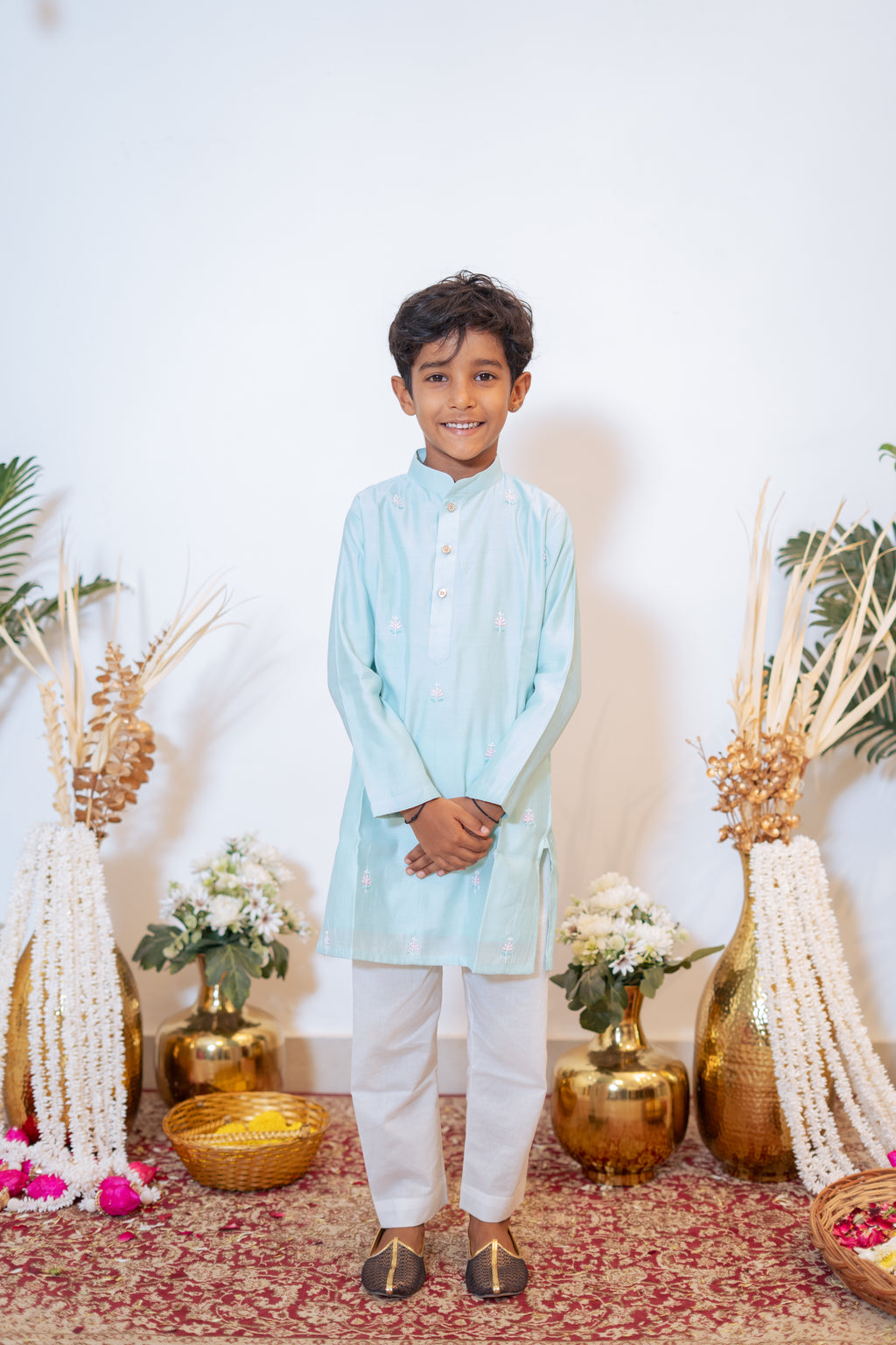 SAAZ KURTA SET PASTEL SKY BLUE