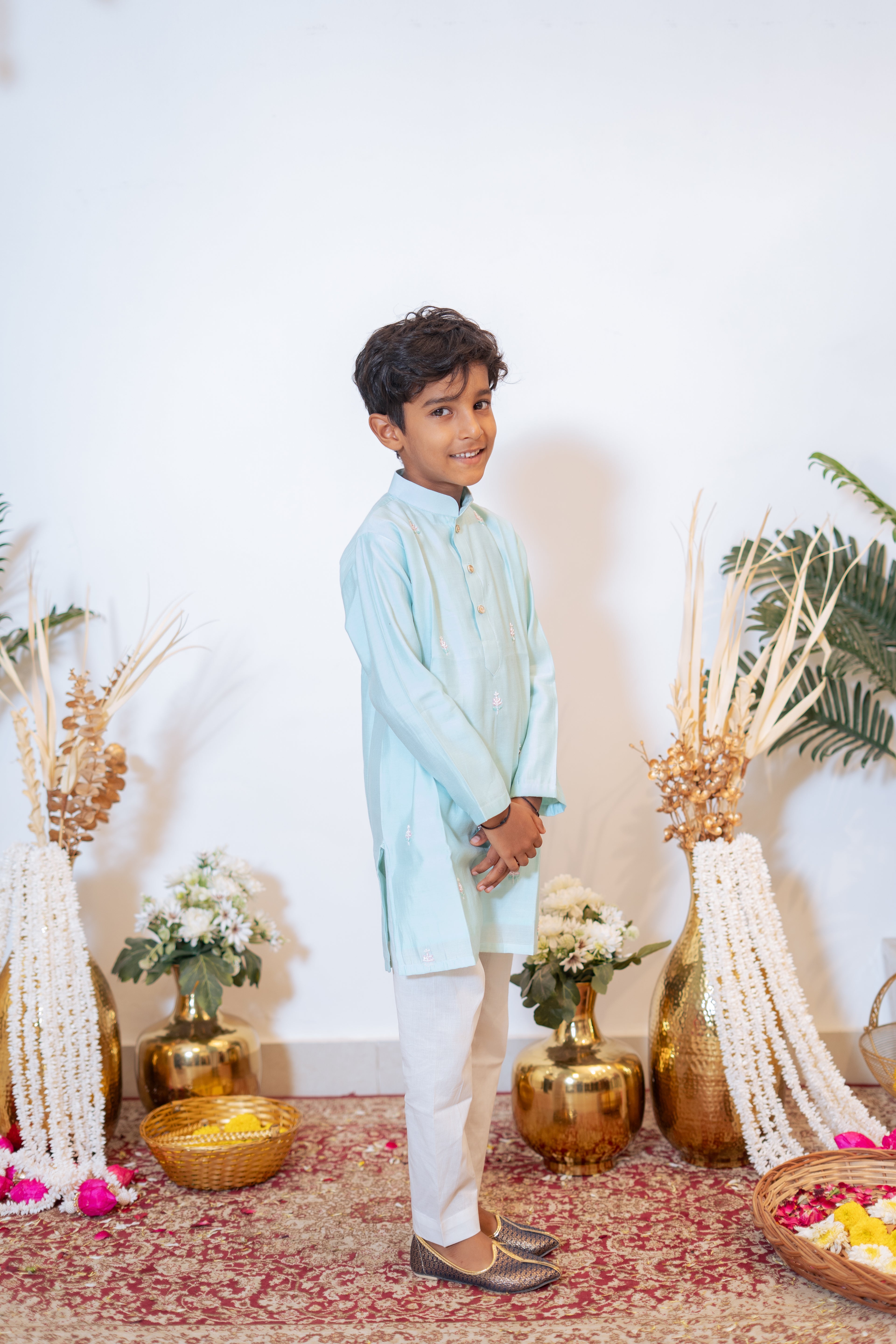 SAAZ KURTA SET PASTEL SKY BLUE