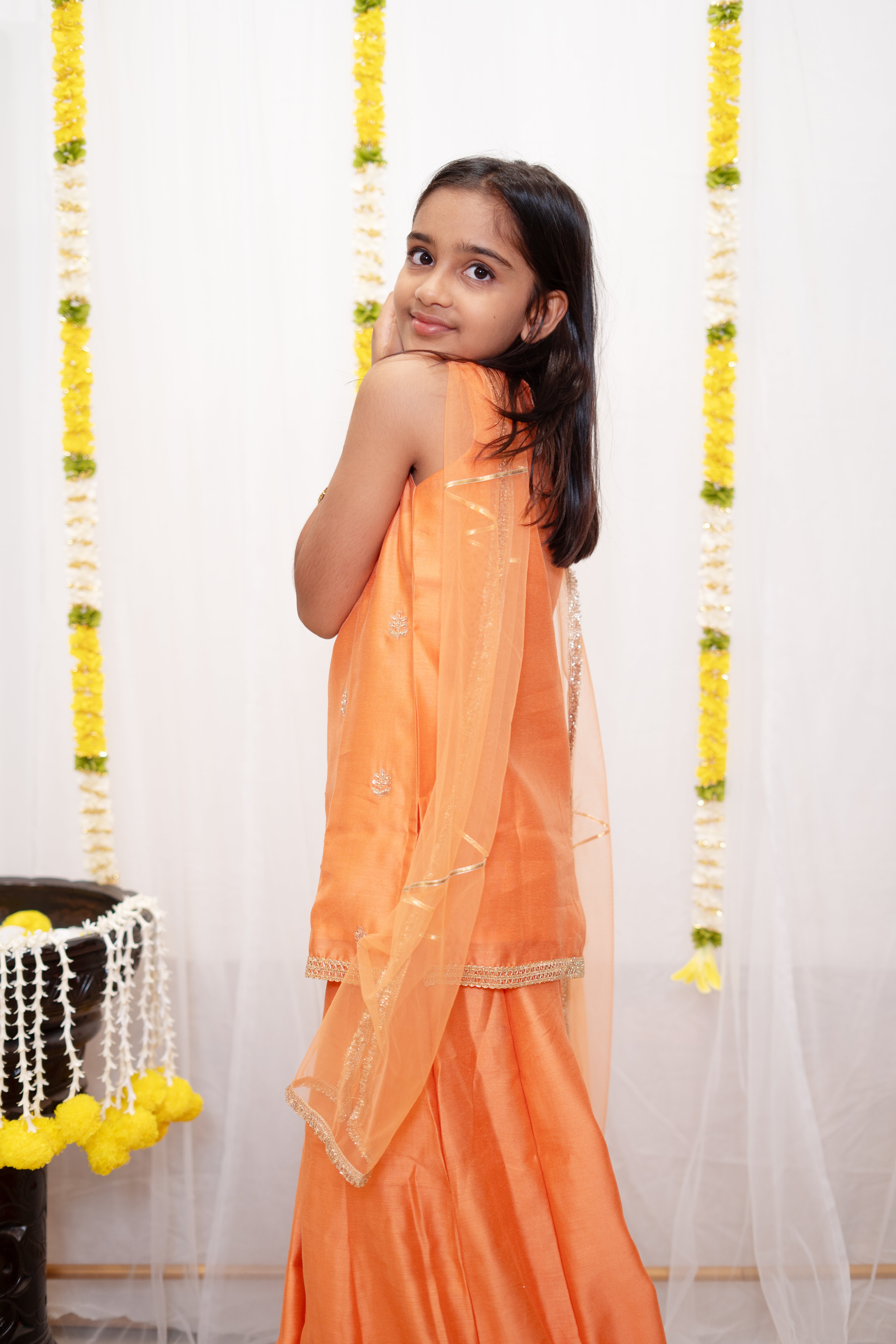 SAANJH SHARARA ORANGE