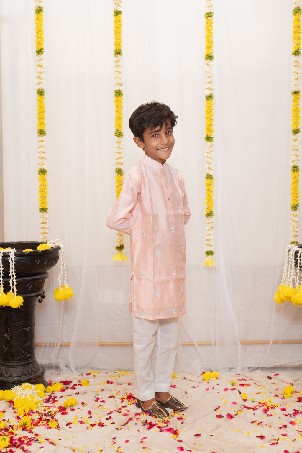 GULSHAN KURTA SET PASTEL PINK