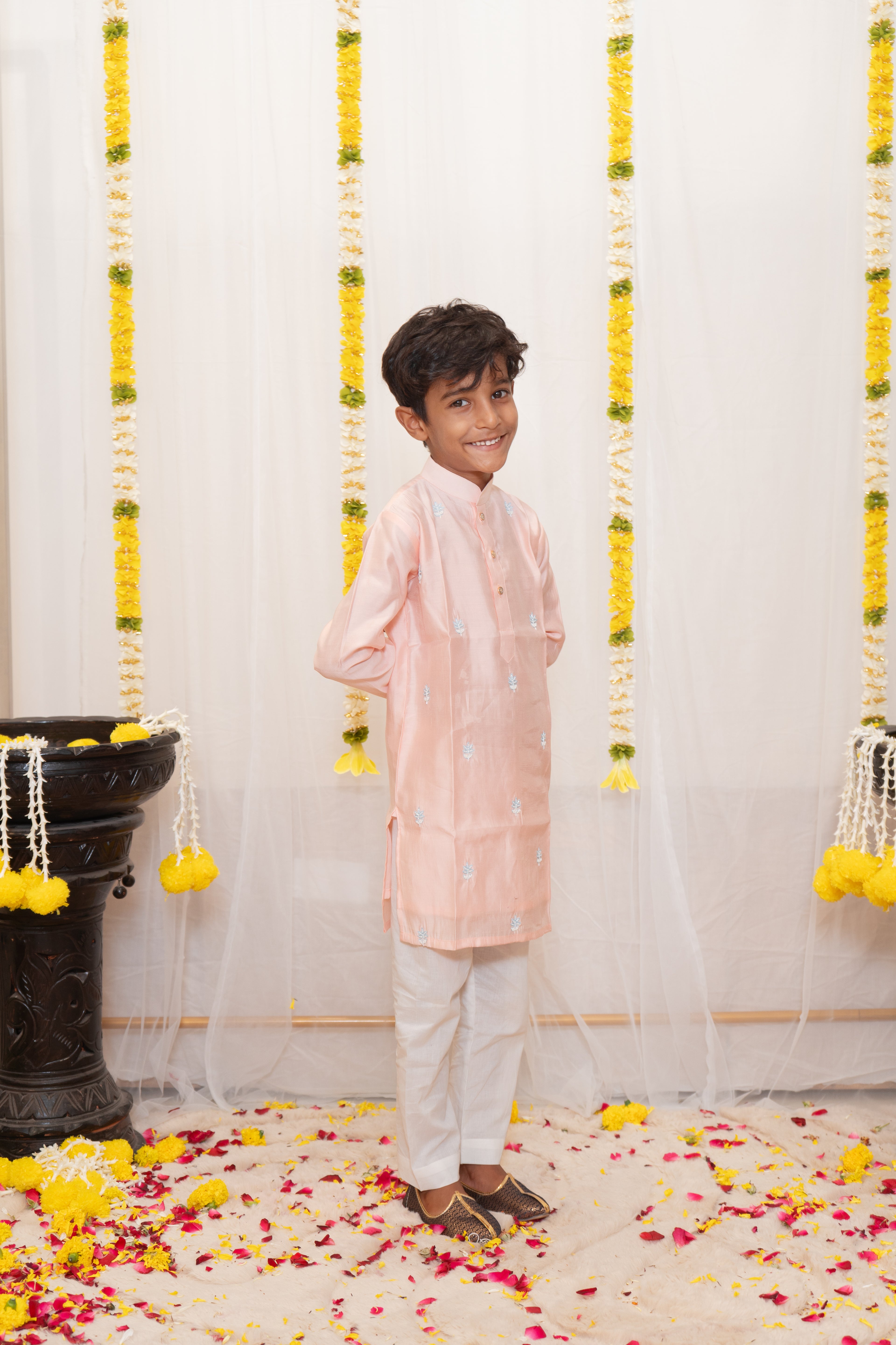 GULSHAN KURTA SET PASTEL PINK