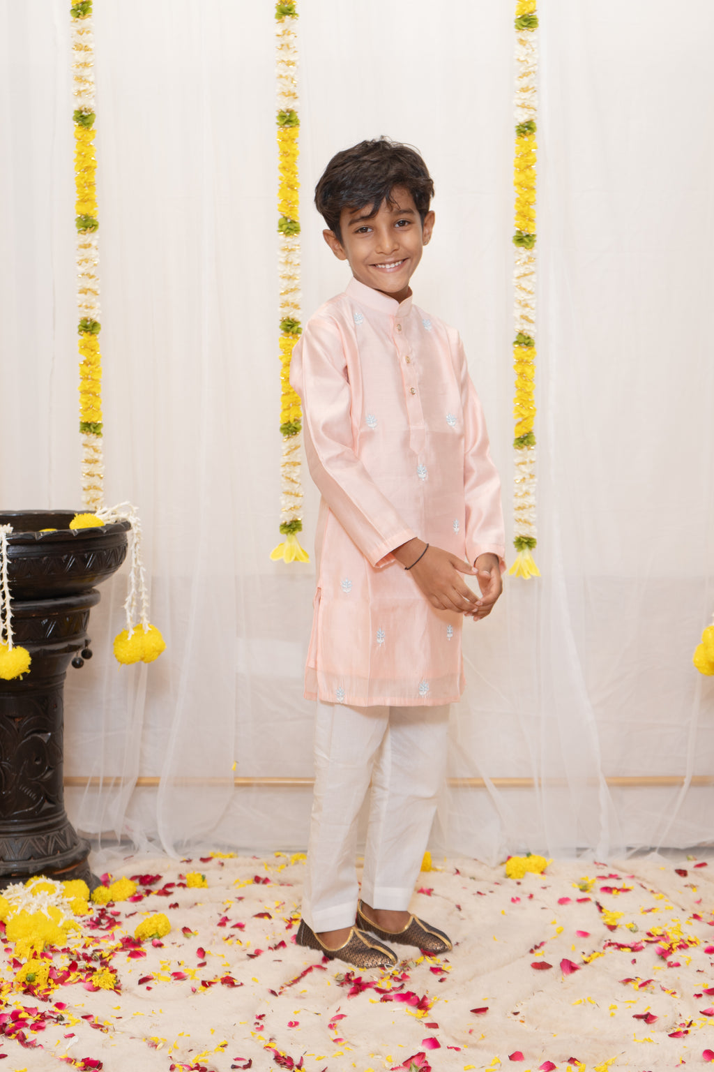 GULSHAN KURTA SET PASTEL PINK