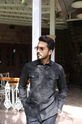 Black Pocket Stitch Hunter Shirt