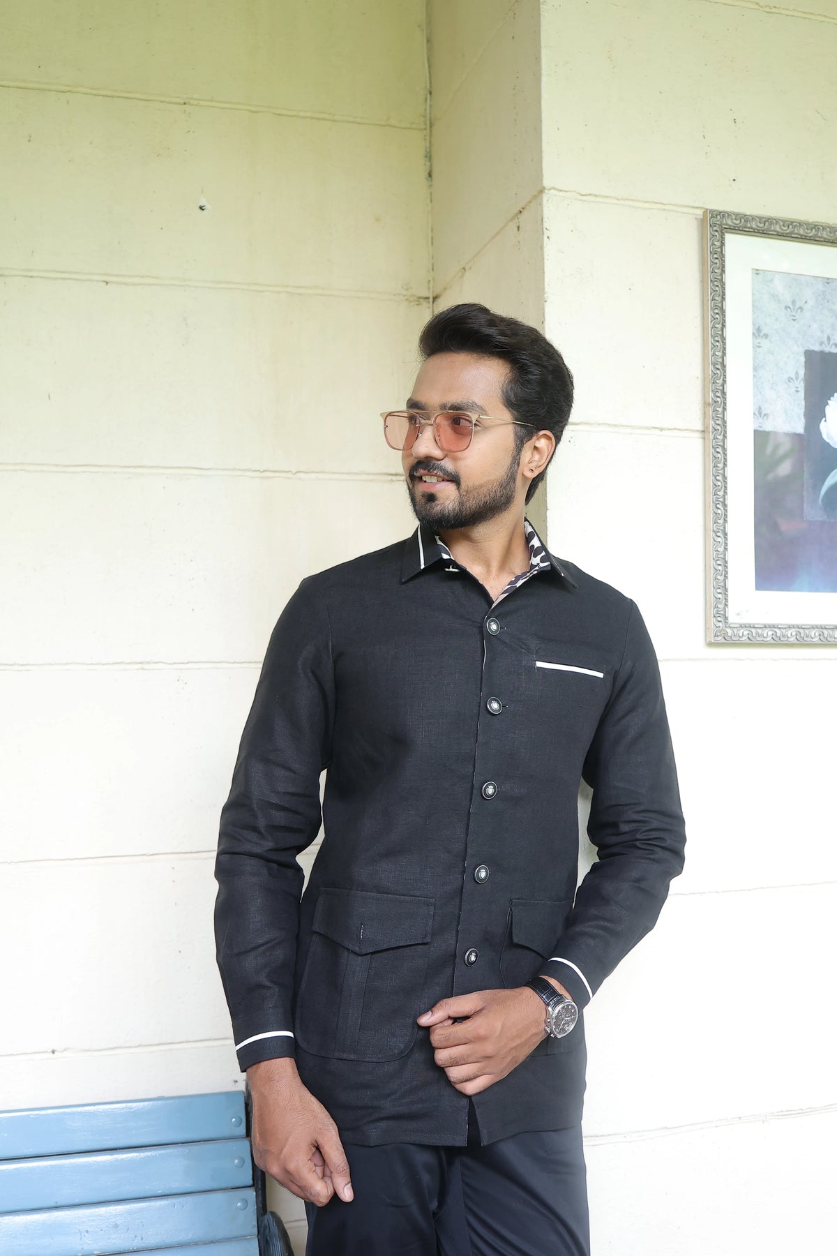 Safari Black Hunter Shirt for Men