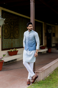 Noor Ombre Powder Blue Nehru Jacket Set