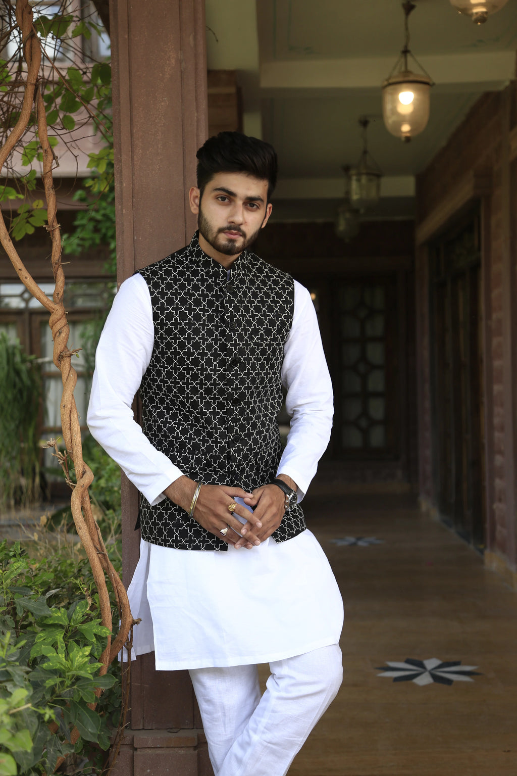 Nawab Black Nehru Jacket