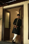 Daali Black Nehru Jacket Set