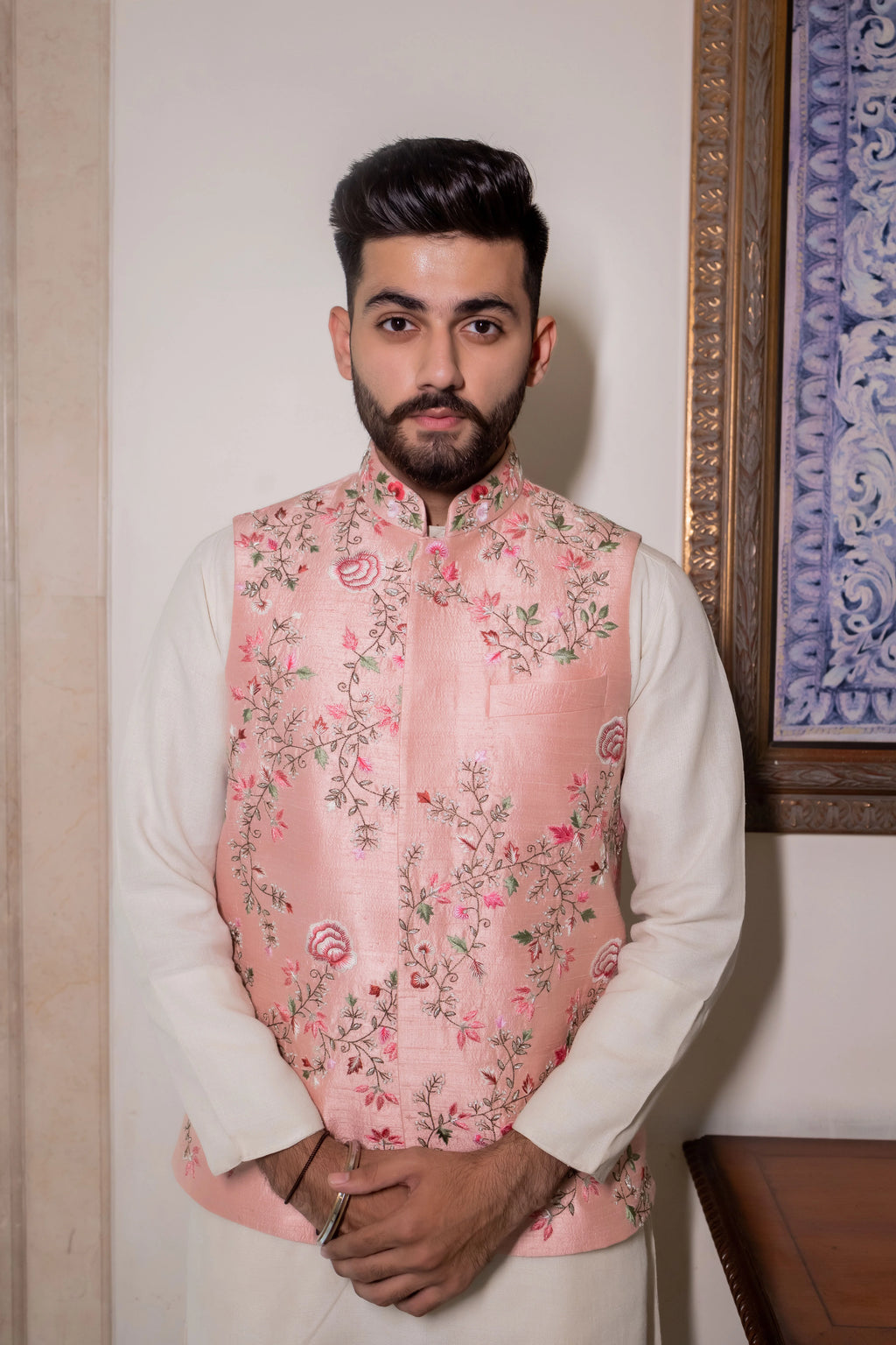 Blush Pink Nehru Jacket Set