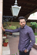 Corbett Purple Linen Hunting Shirt