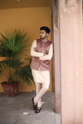 Trophy Blush Pink Velvet Nehru Jacket Set
