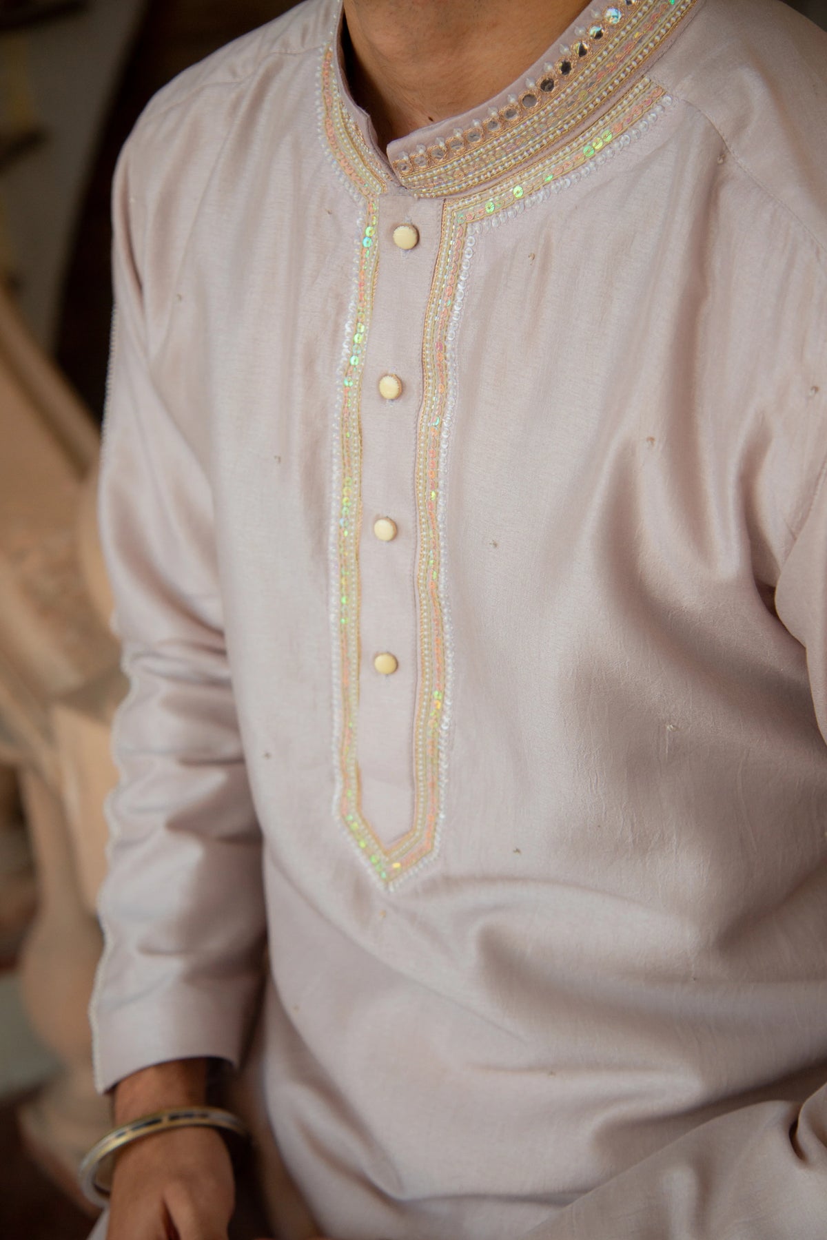 Starlight Icy Blue Embroidered Kurta Set
