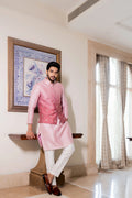 Bouquet Mauve Pink Ombre Nehru Jacket Set