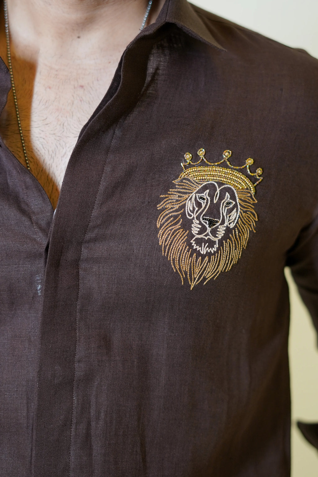 Singham Brown Linen Shirt