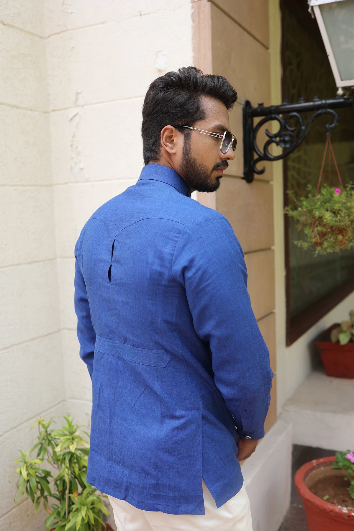 Indigo Blue Linen Hunter Shirt