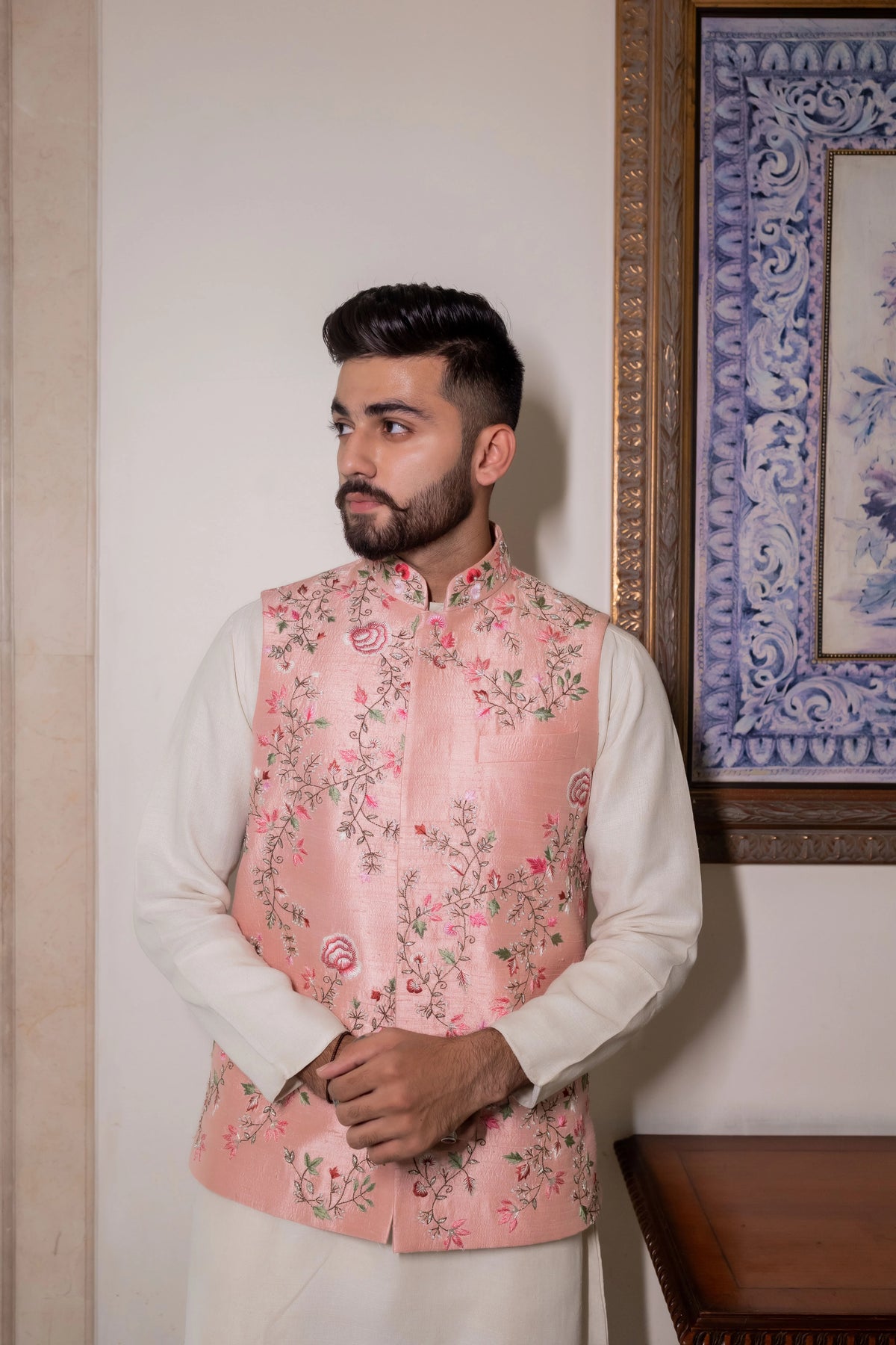 Blush Pink Nehru Jacket Set
