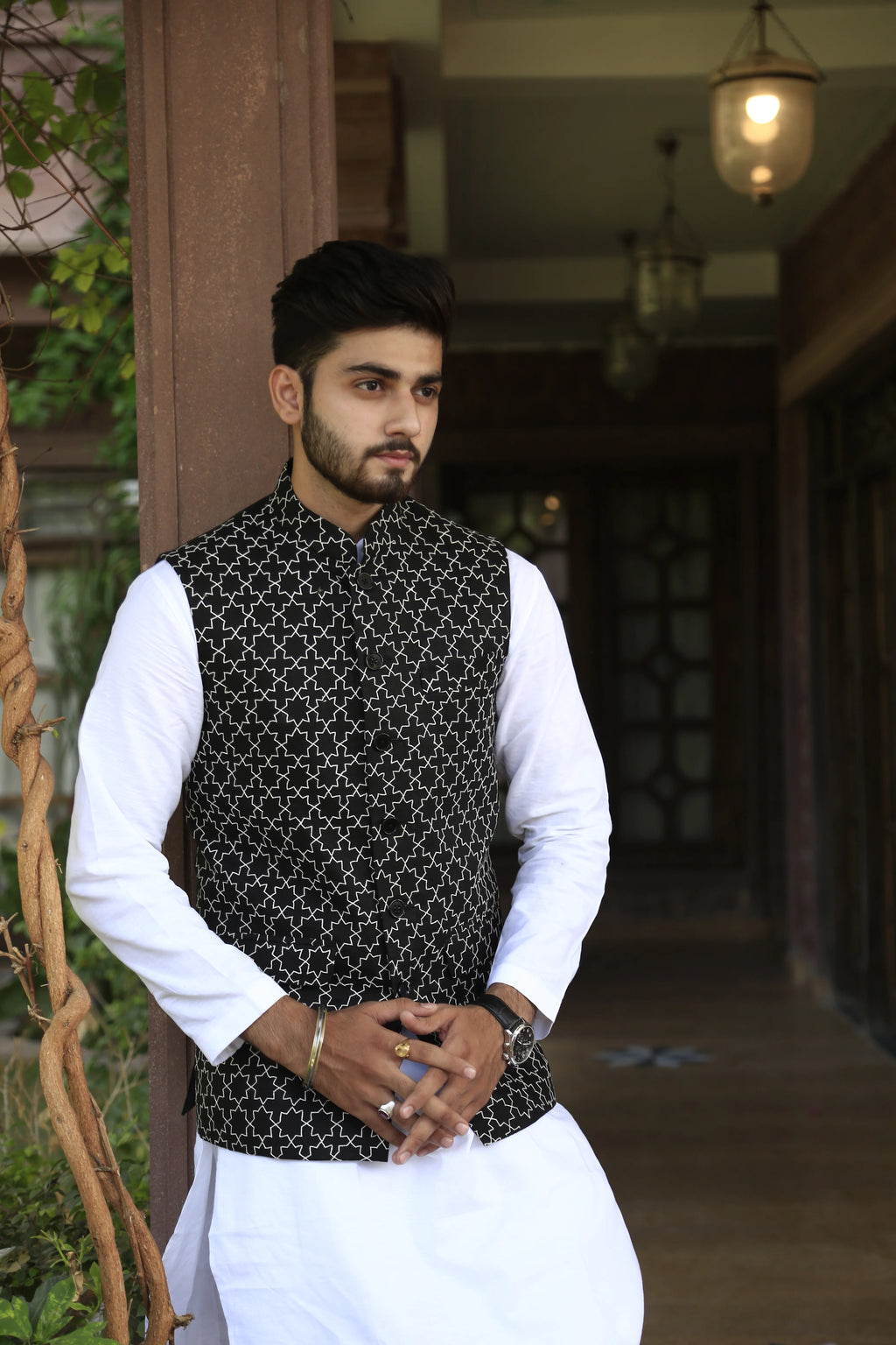 Nawab Black Nehru Jacket