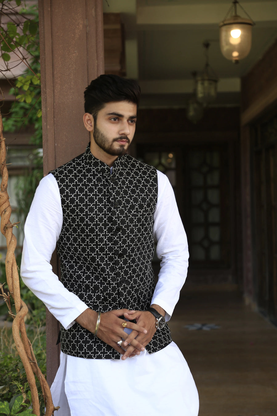 Nawab Black Nehru Jacket