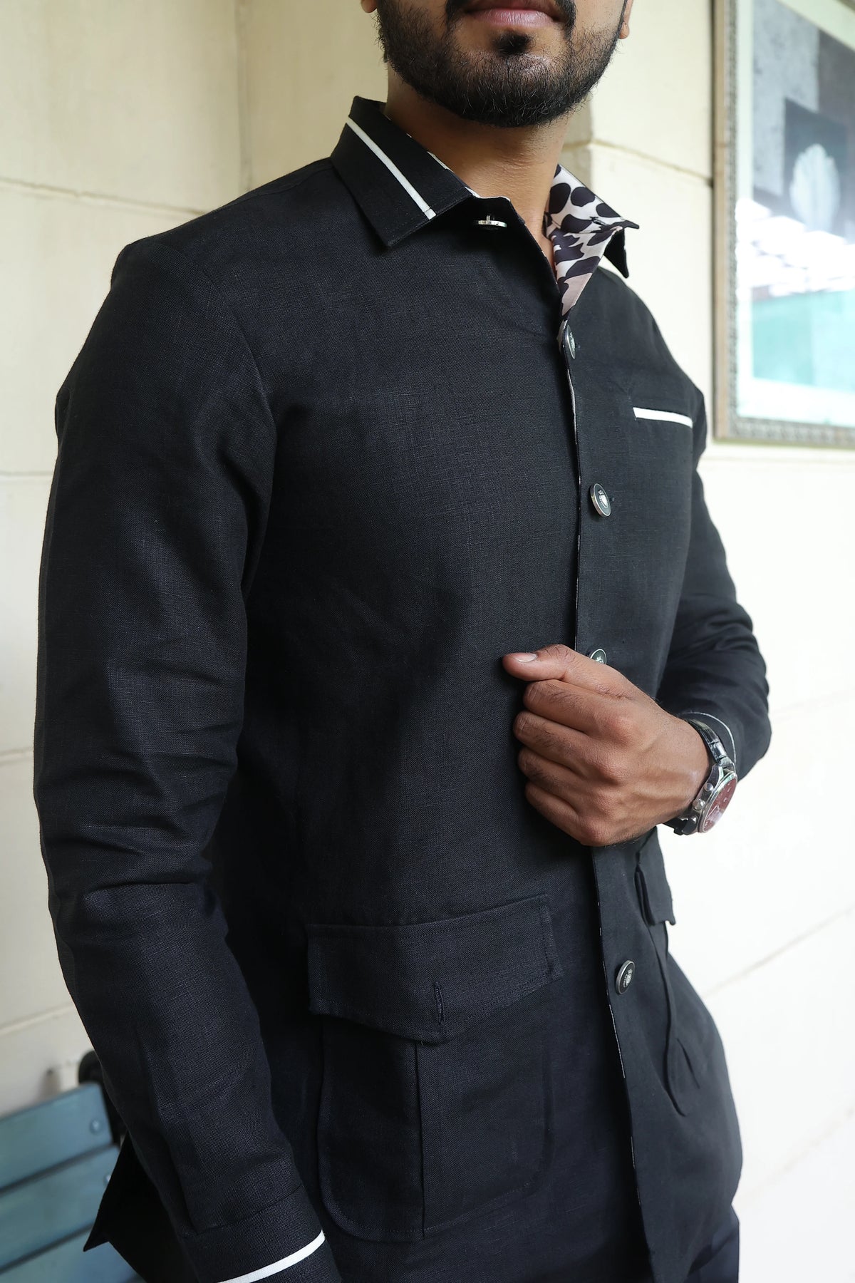 Safari Black Hunter Shirt for Men