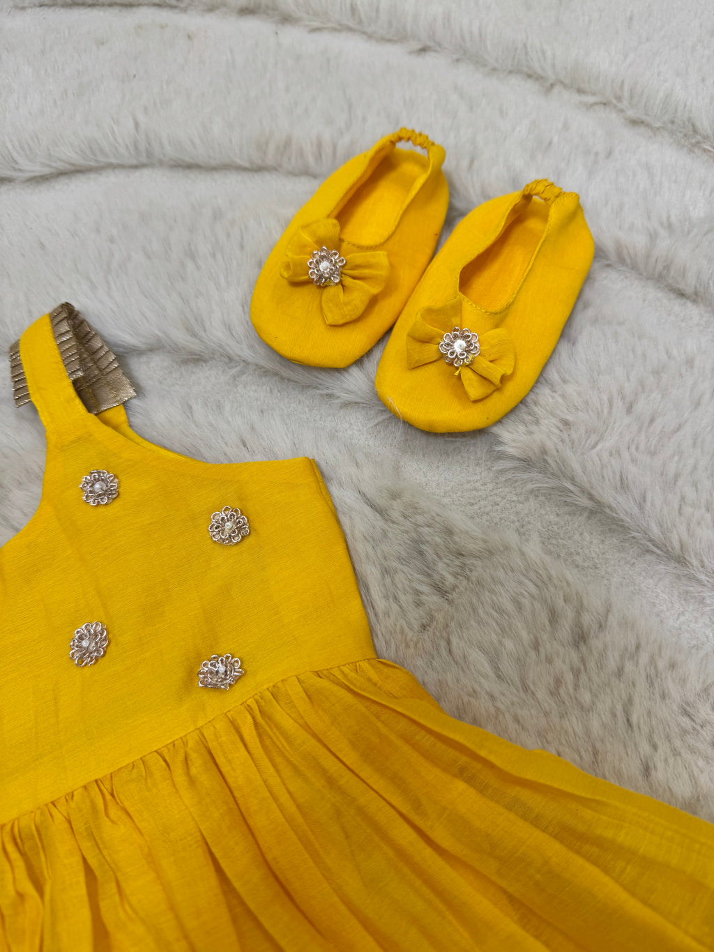 NEW BORN YELLOW FROCK