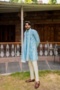 Sunlight Icy Blue Embroidered Kurta Set