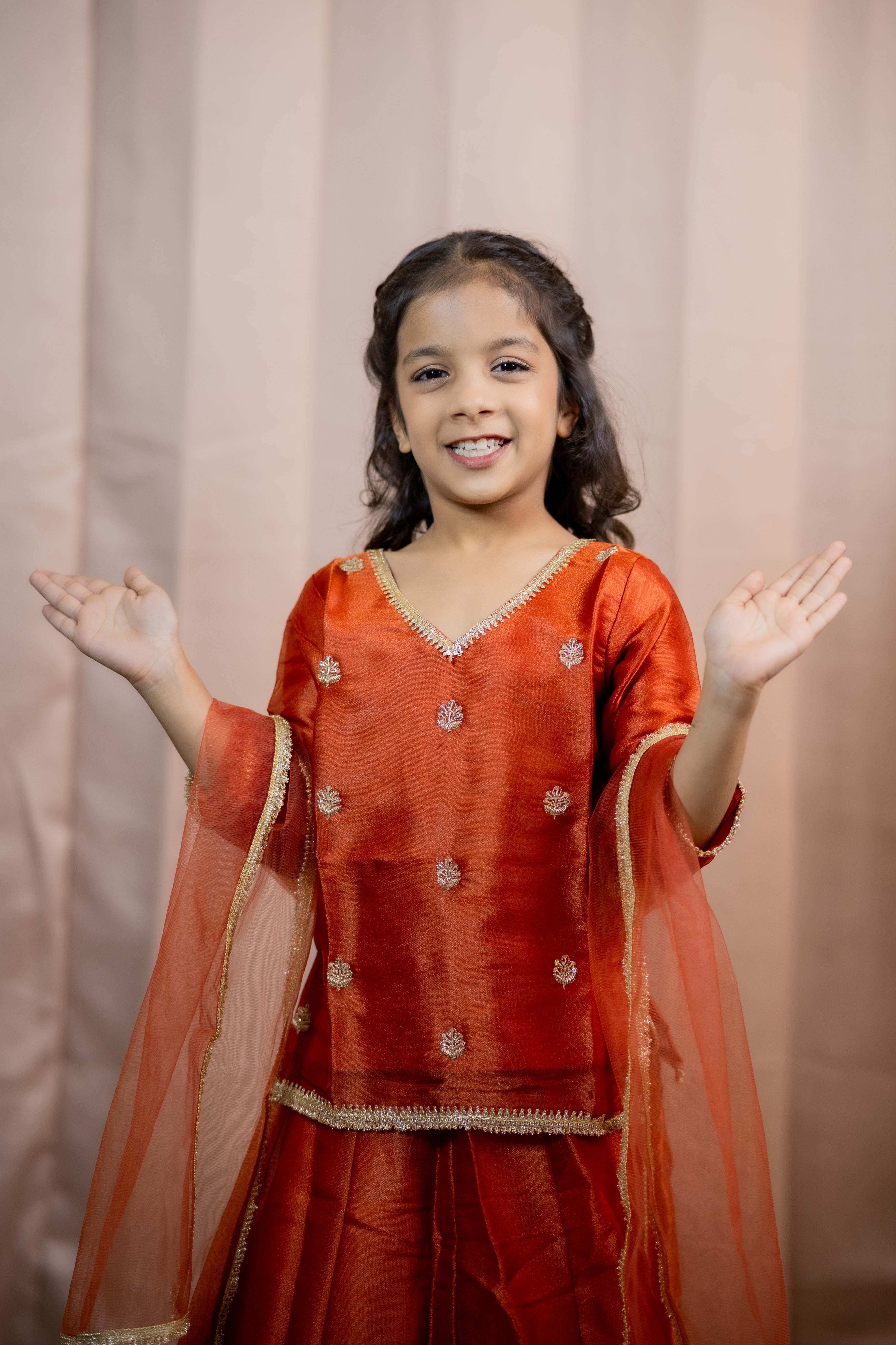 NISHA LEHENGA SET RUST