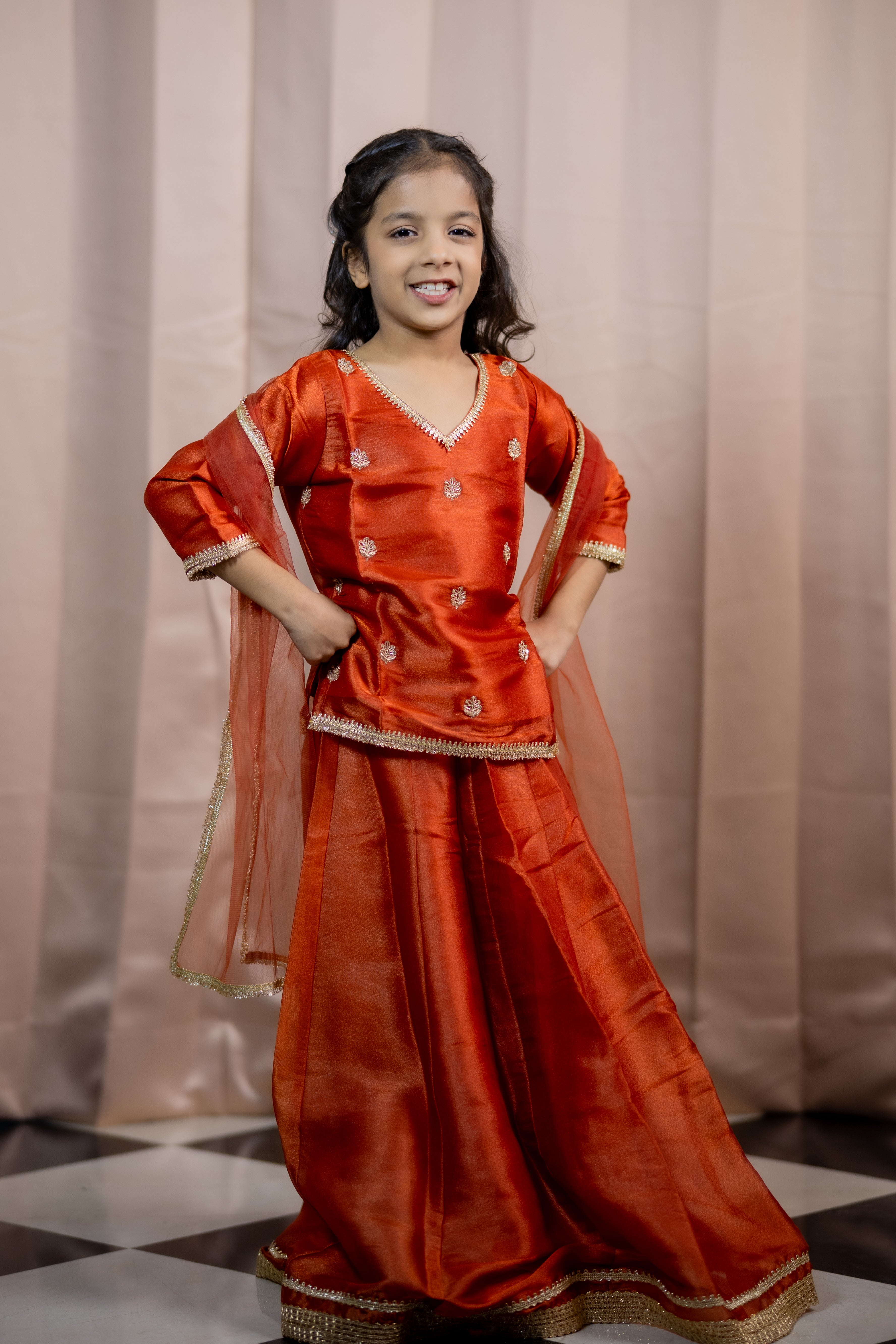 NISHA LEHENGA SET RUST