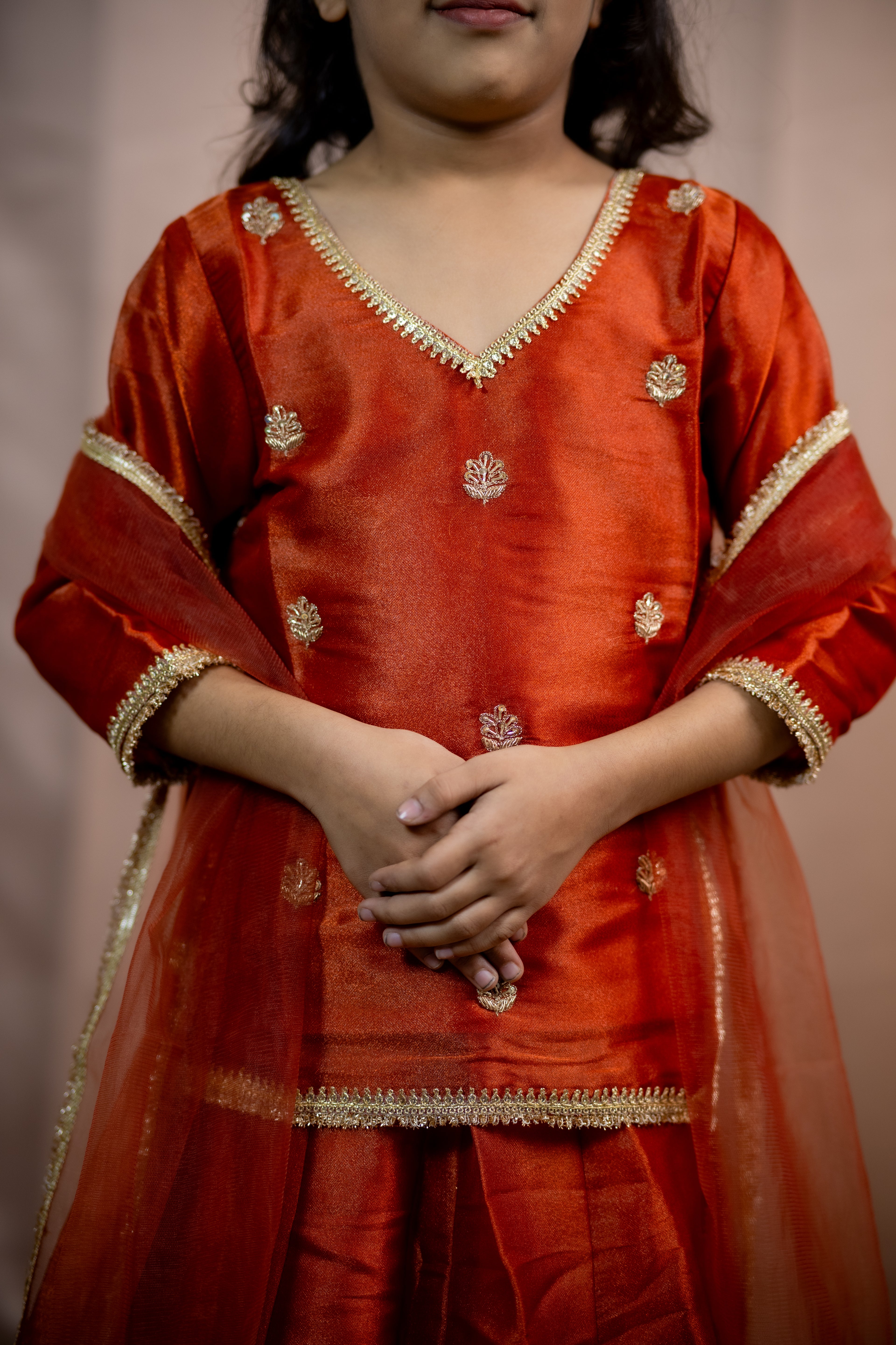NISHA LEHENGA SET RUST