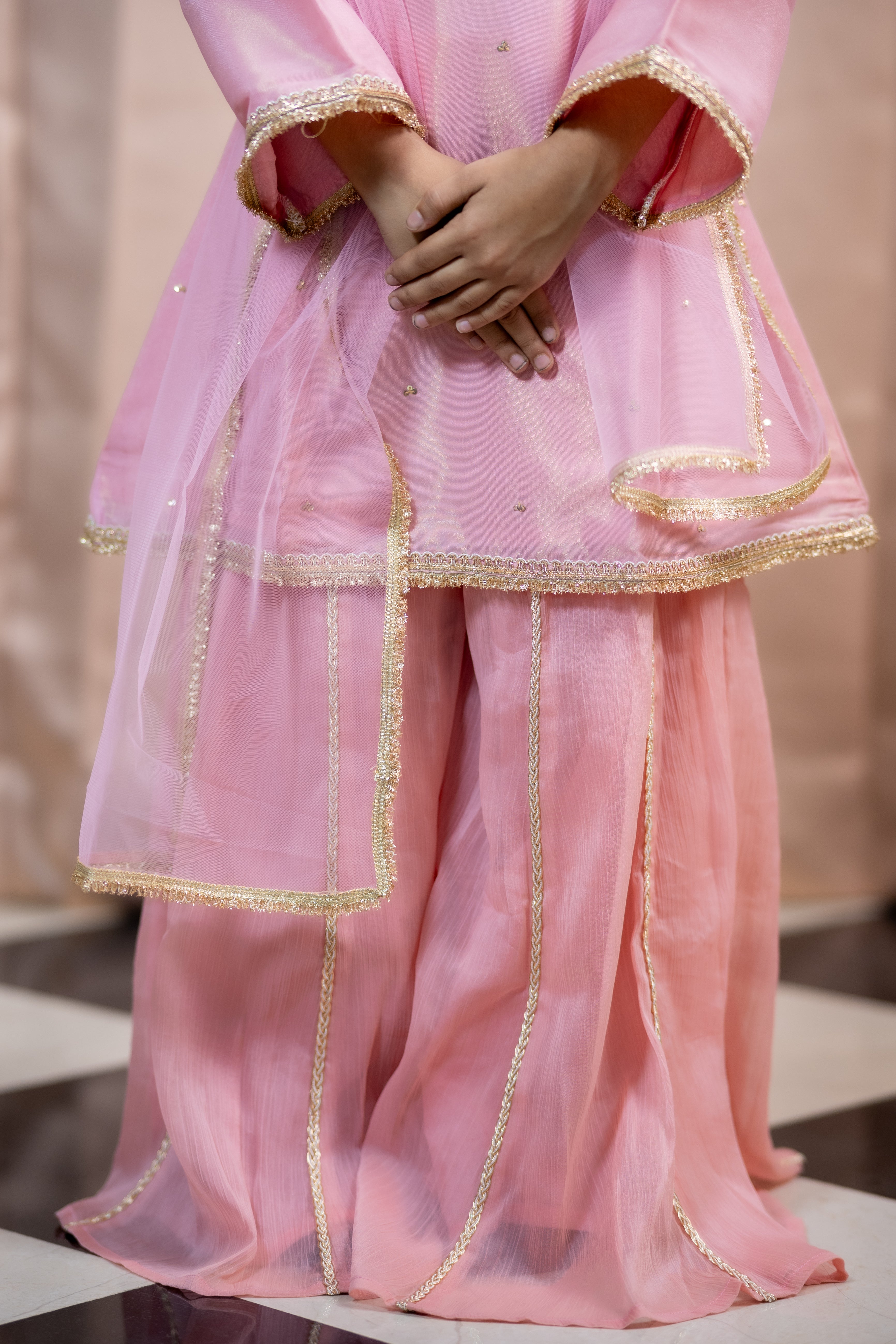 GULZAR SHARARA SET PINK