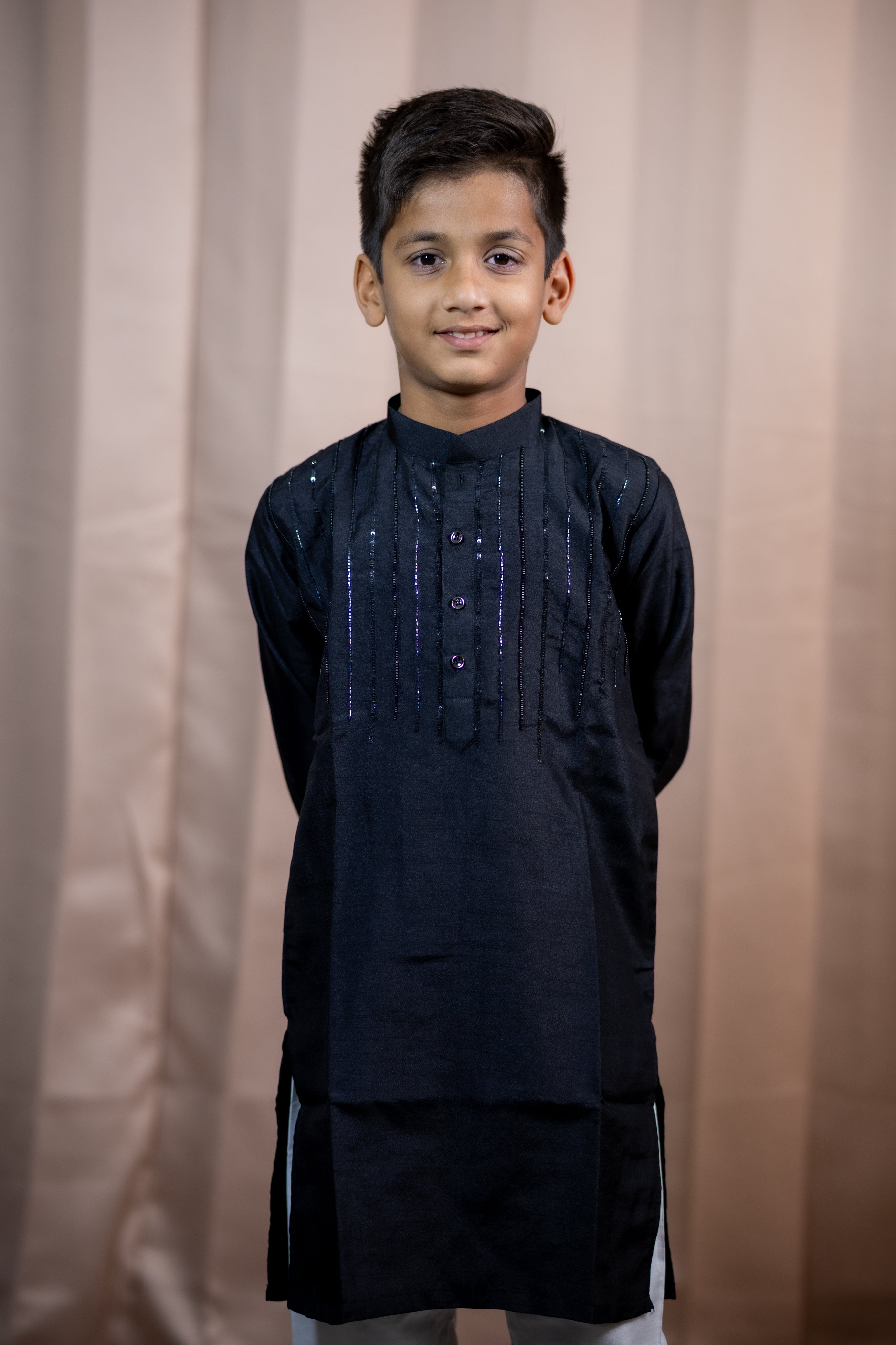 PRASANG  PINK KURTA SET BLACK