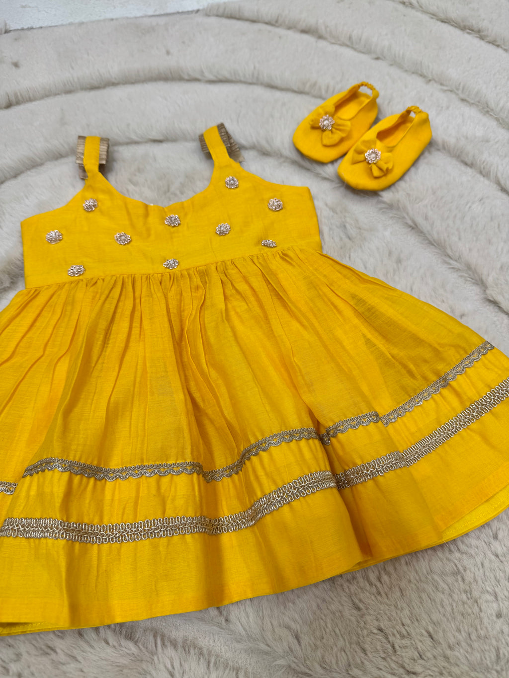 NEW BORN YELLOW FROCK