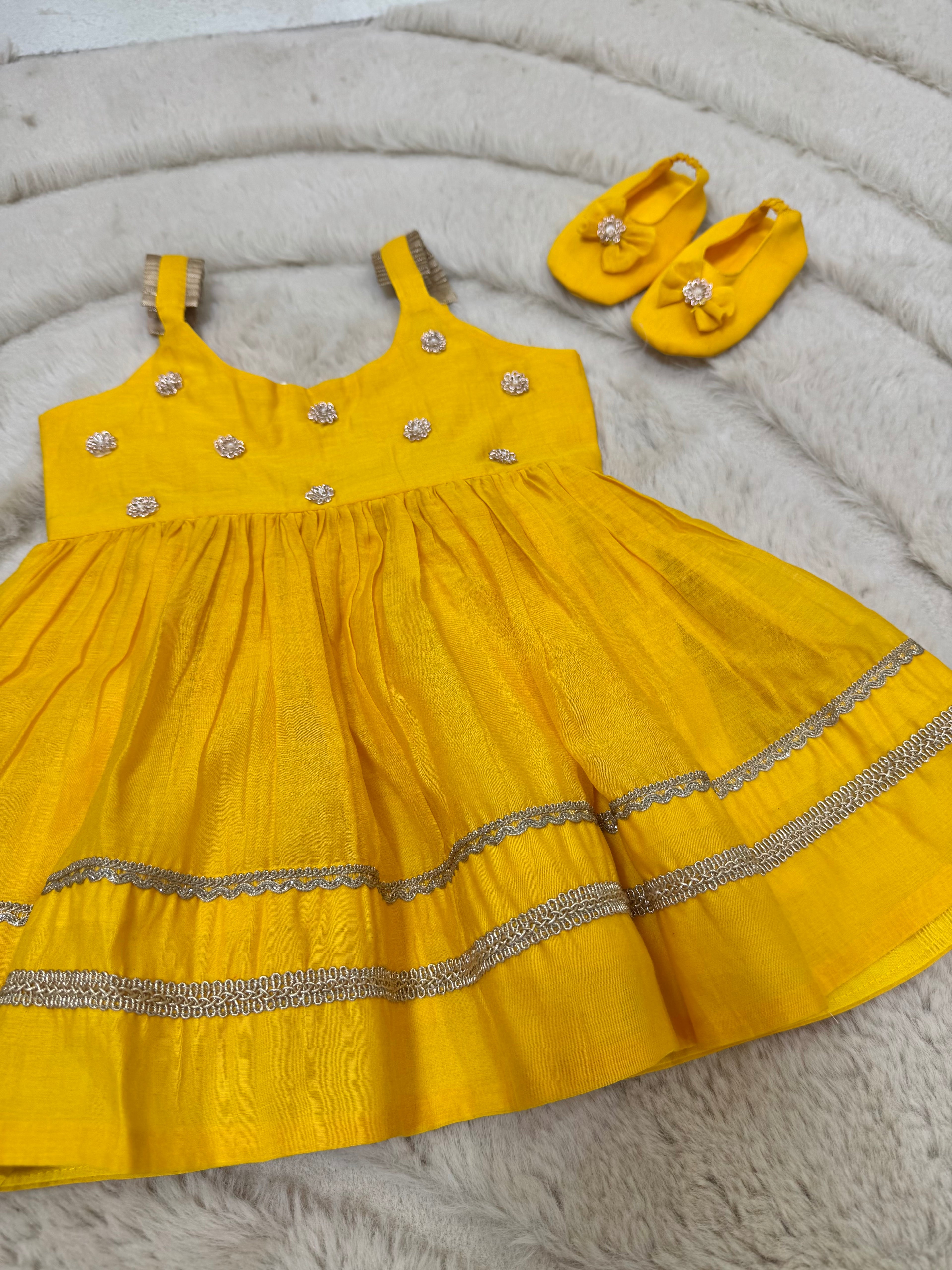 NEW BORN YELLOW FROCK