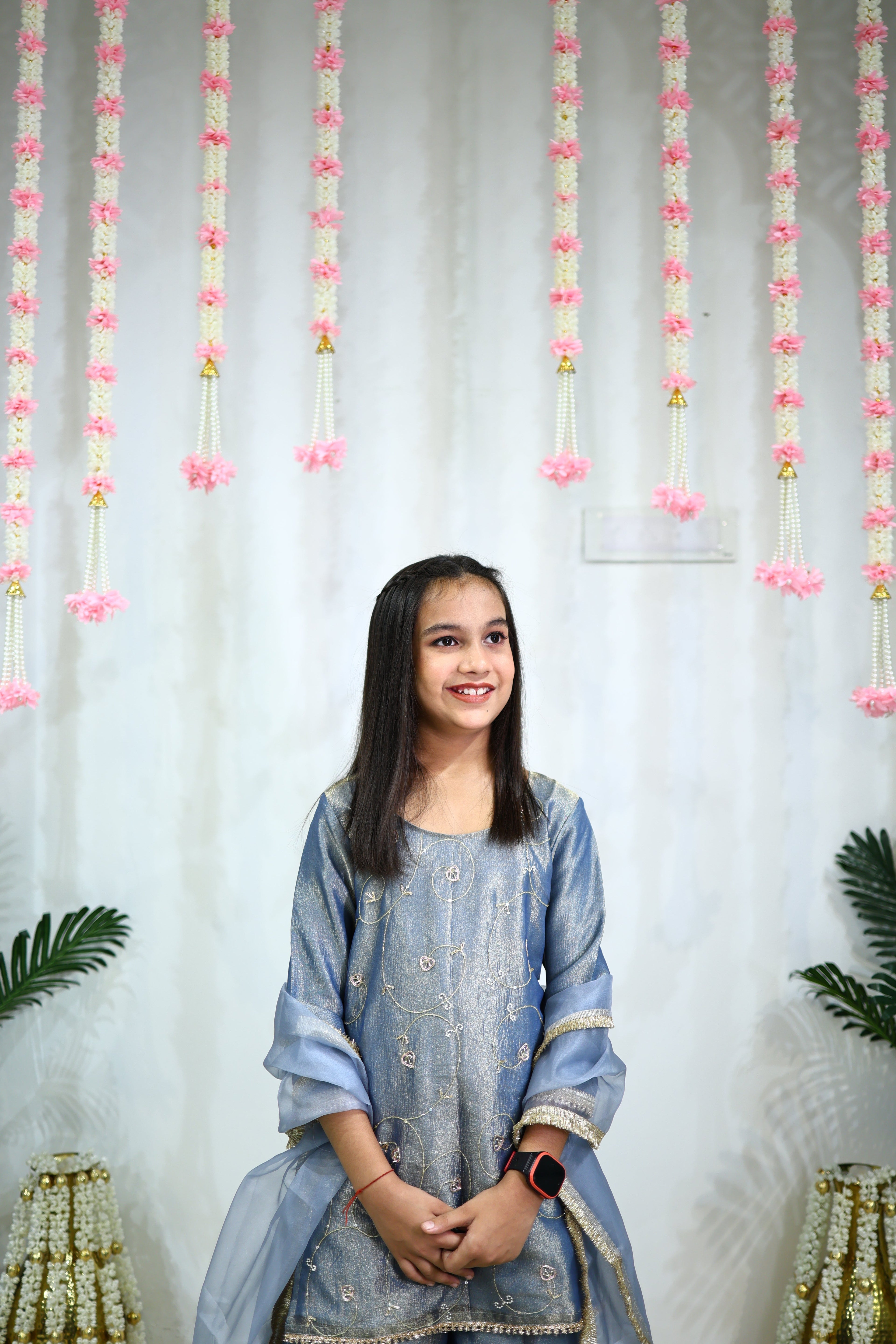 MOHINI JAAL SHARARA SET BLUE