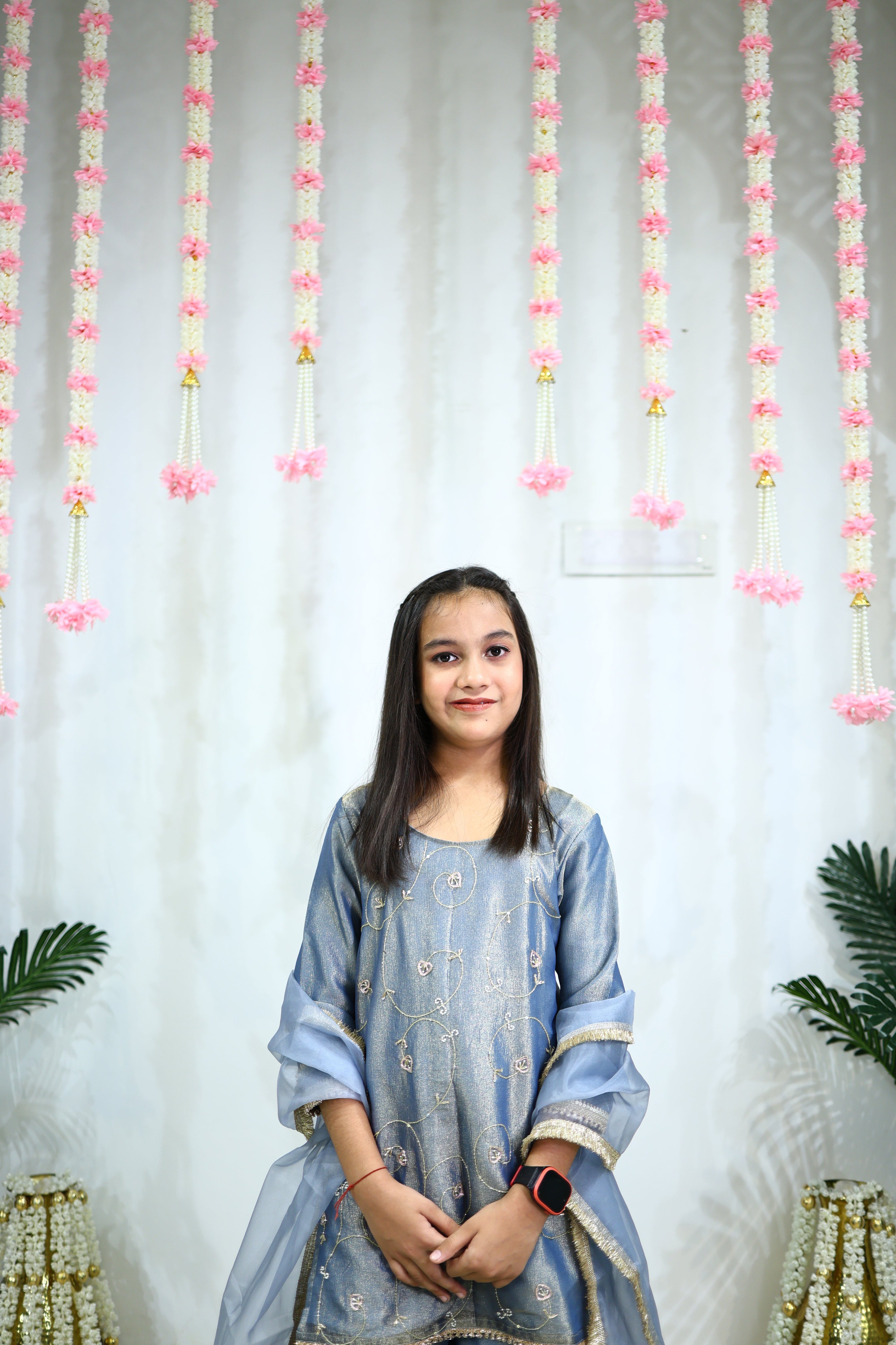 MOHINI JAAL SHARARA SET BLUE