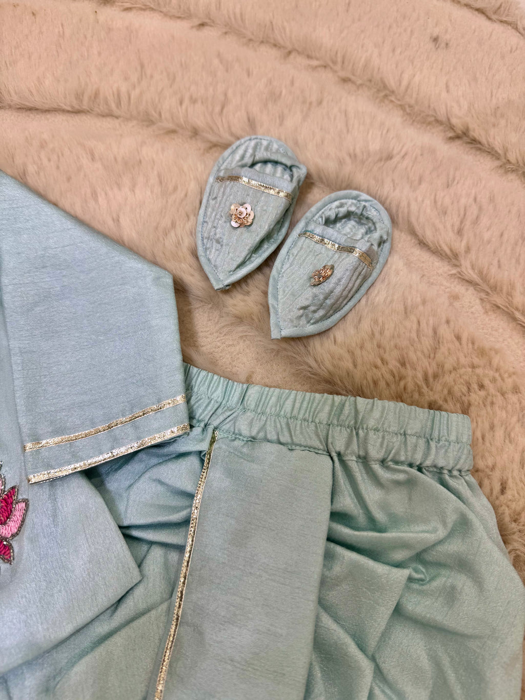 INFANT LOTUS DHOTI KURTA SET