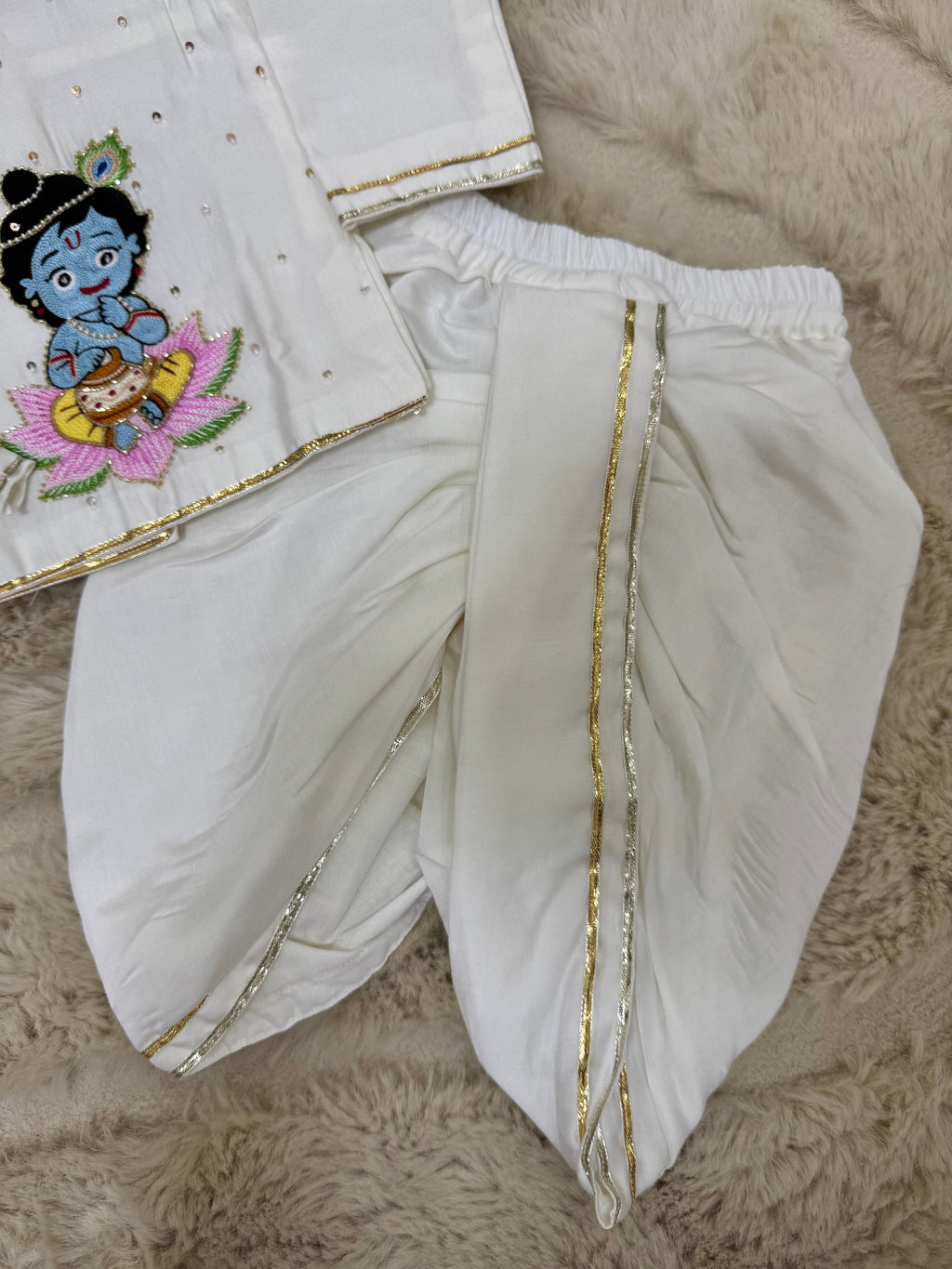 INFANT KRISHNA DHOTI KURTA SET