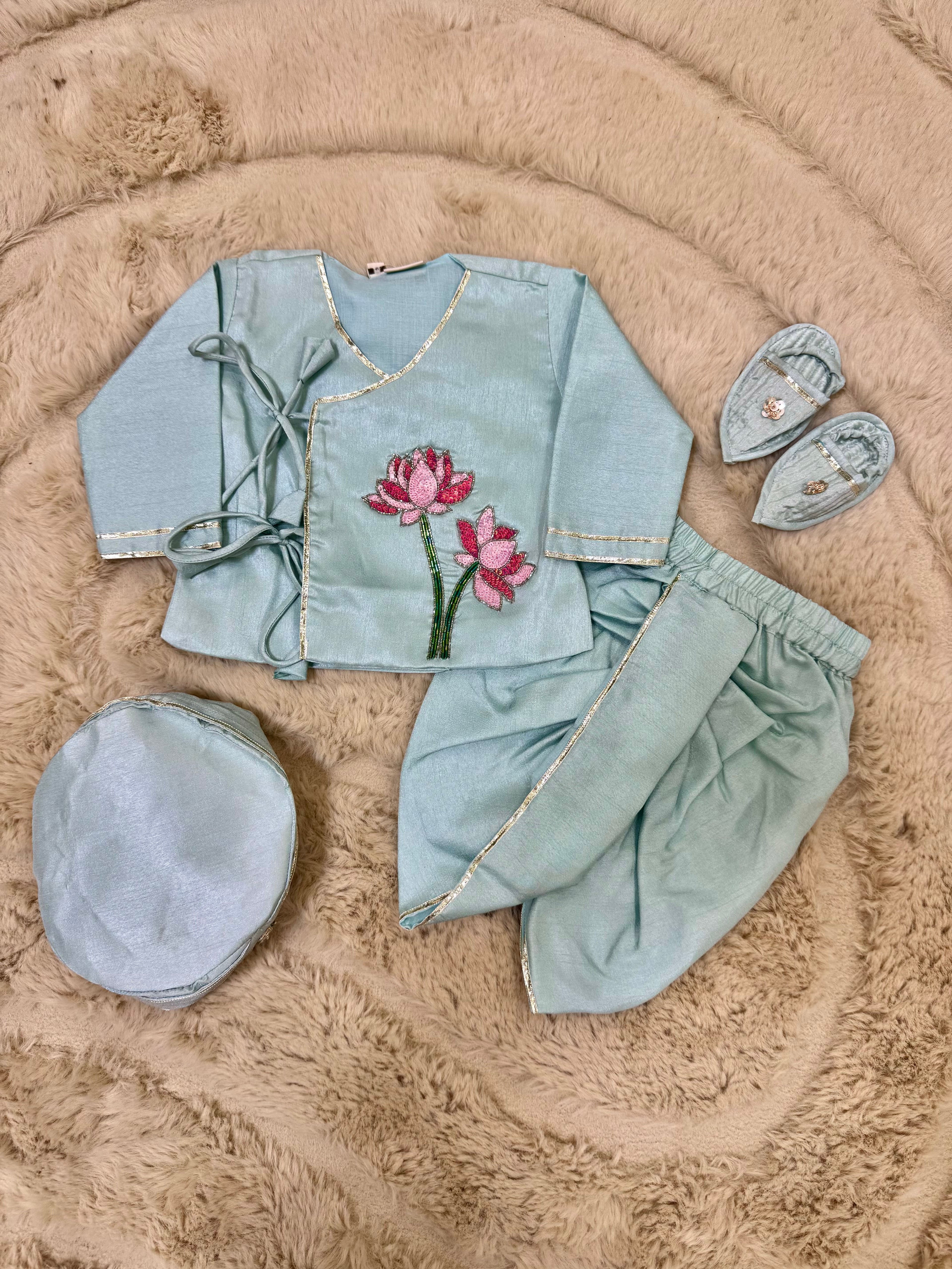 INFANT LOTUS DHOTI KURTA SET