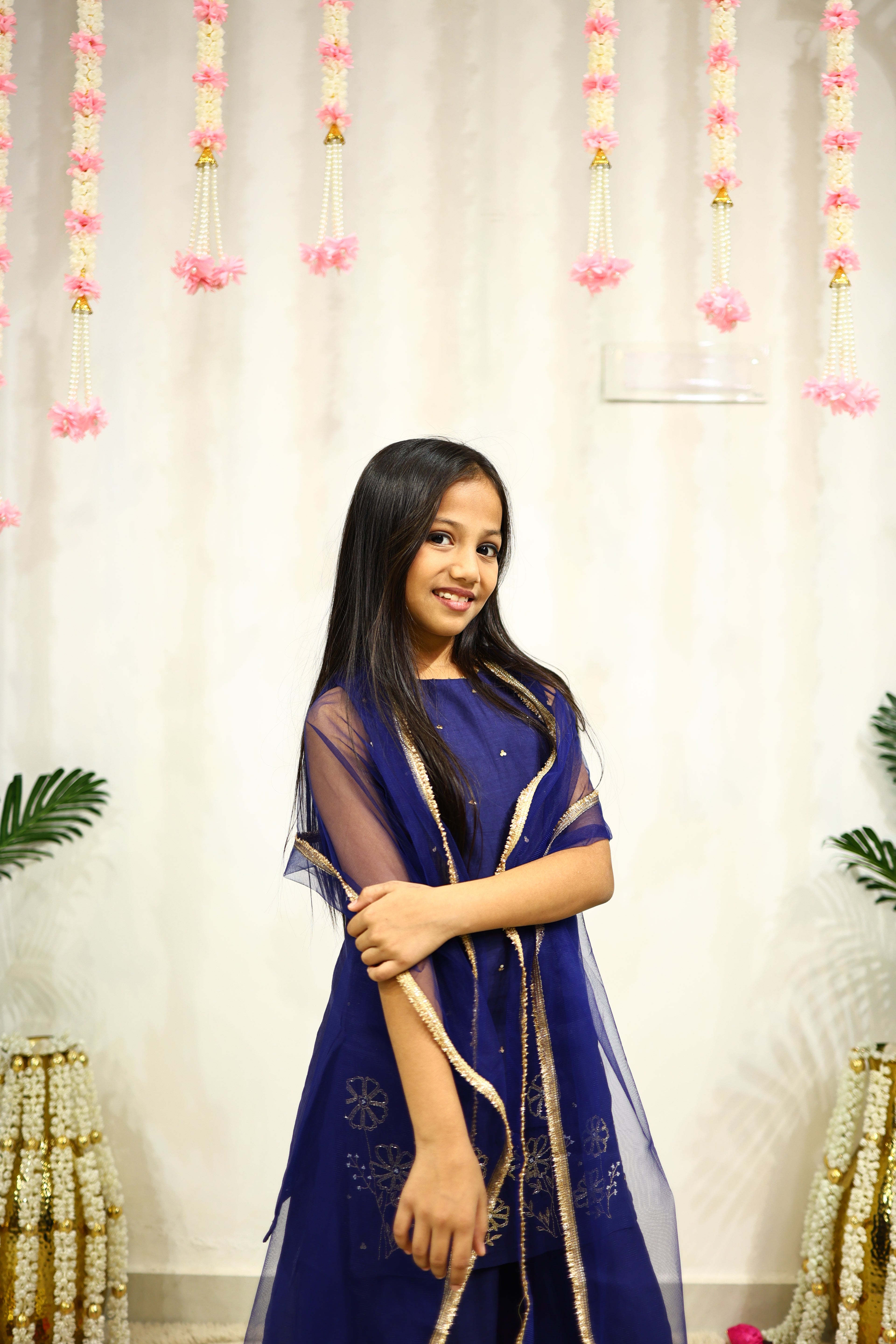 SUNHERI MUL SHARARA SET BLUE