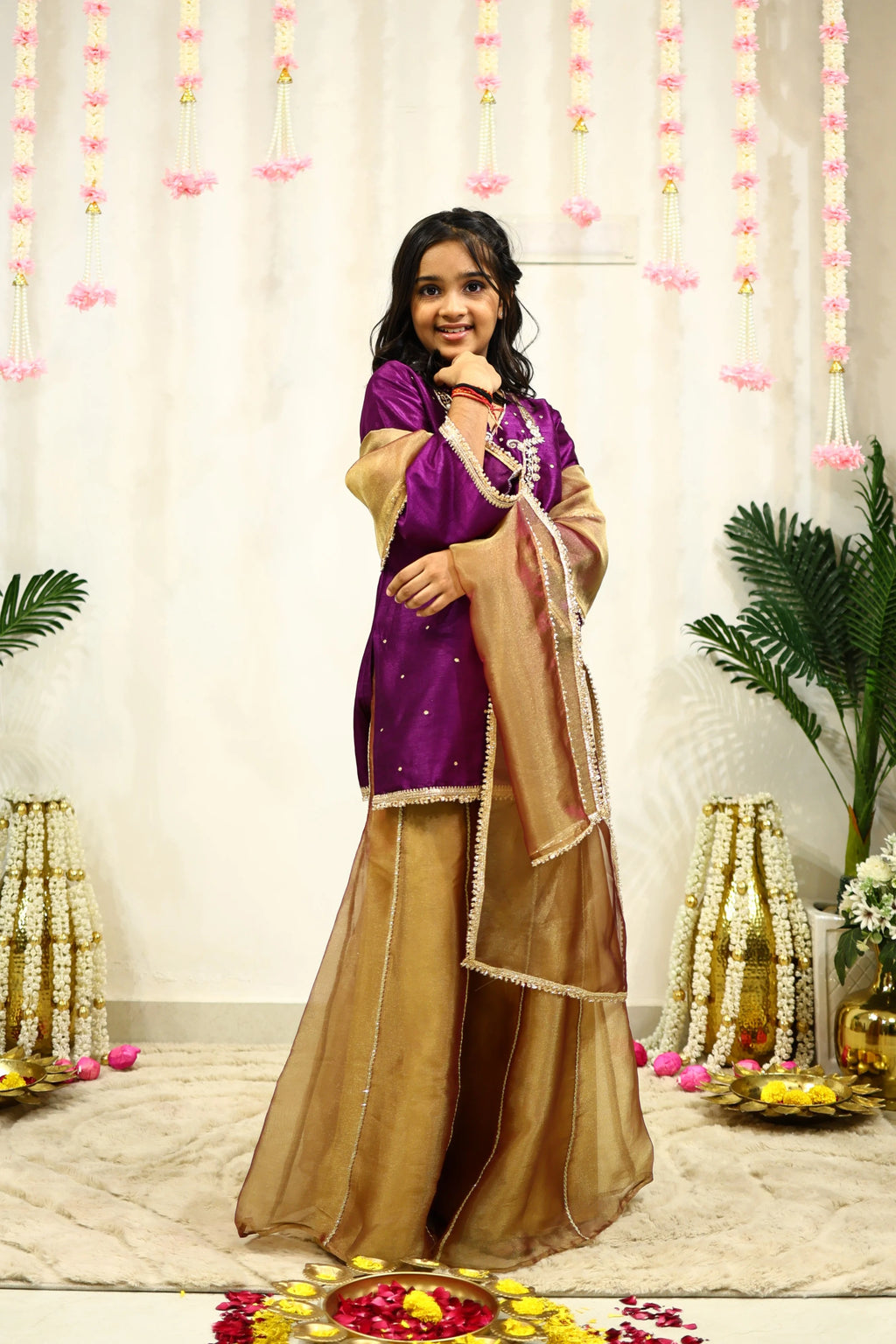 CHANDANI SHARARA SET PURPLE