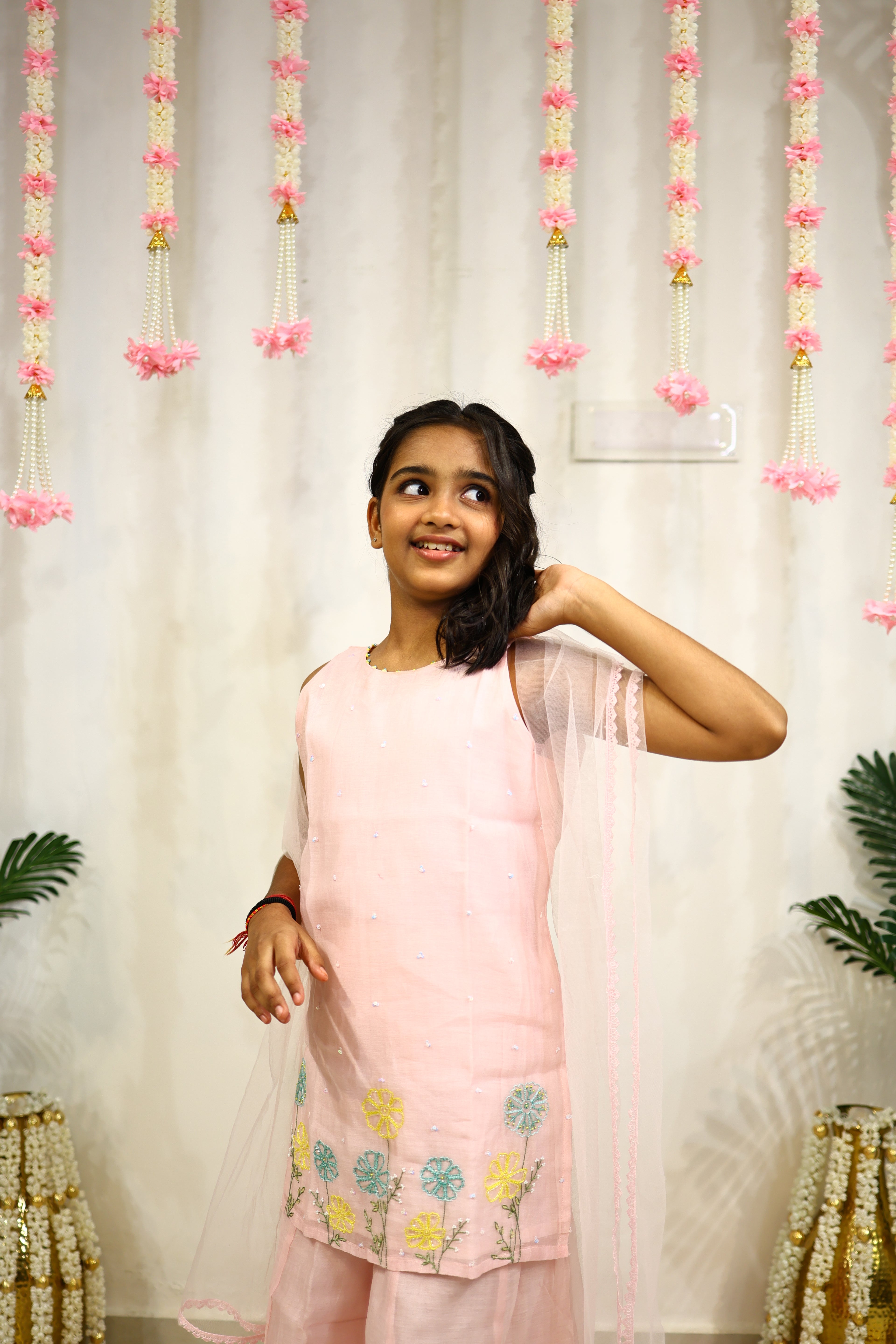 SUNHERI MUL SHARARA SET PINK