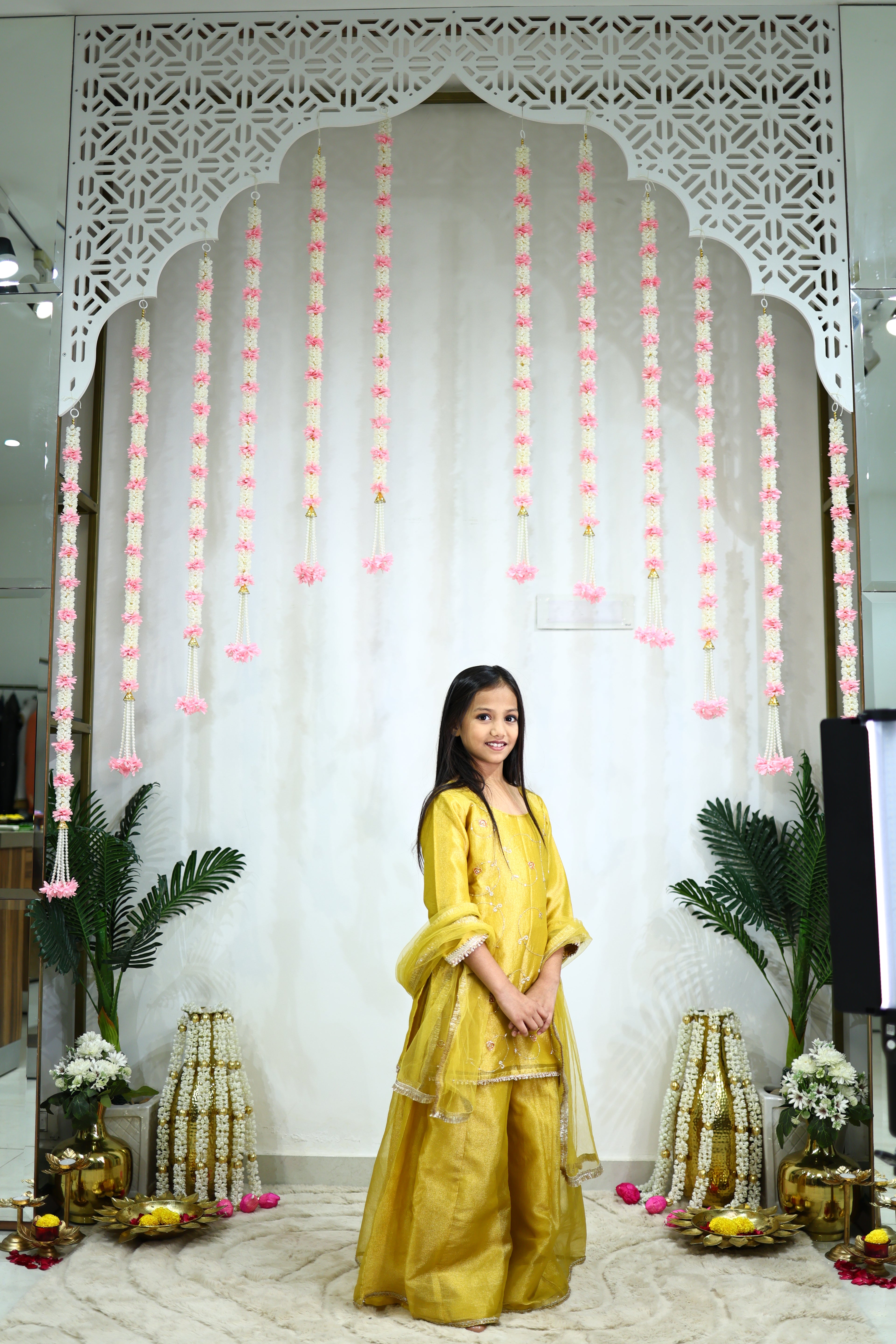 MOHINI JAAL SHARARA SET YELLOW