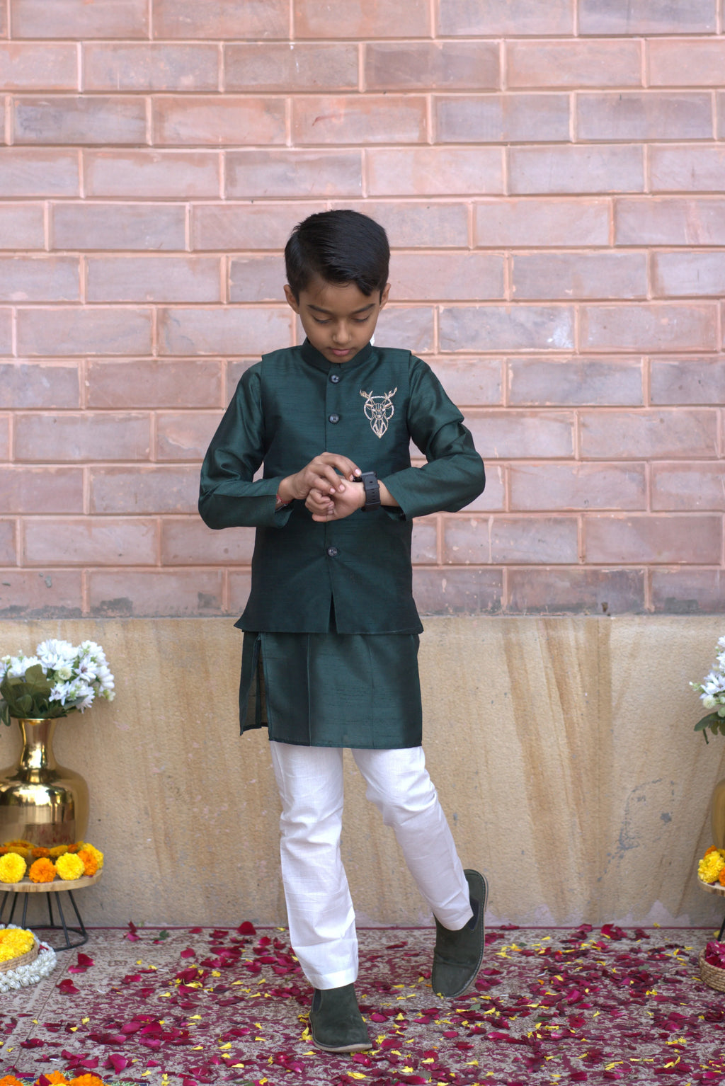 Deer Jacket Set Green