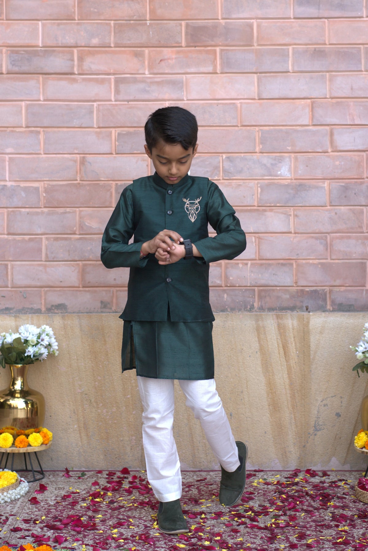 Deer Jacket Set Green