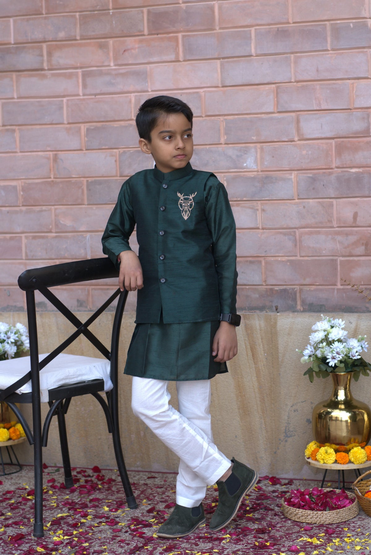 Deer Jacket Set Green