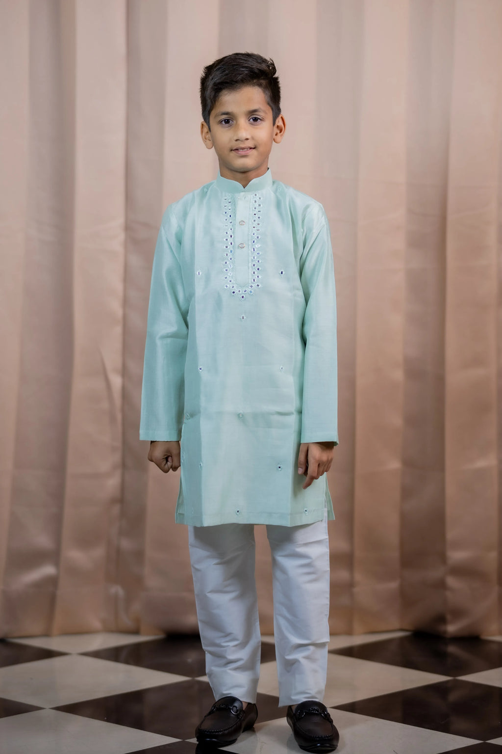 GULNOOR  KURTA SET AQUA BLUE