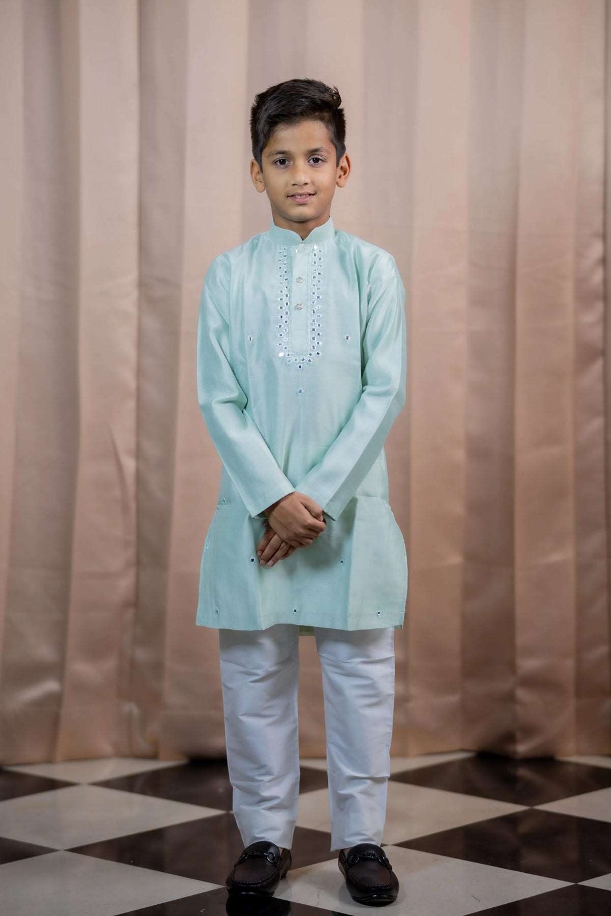 GULNOOR  KURTA SET AQUA BLUE