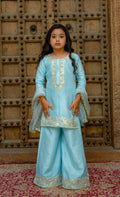 Gotta Patti Blue Sharara Set