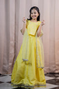 HEART LEHENGA SET YELLOW