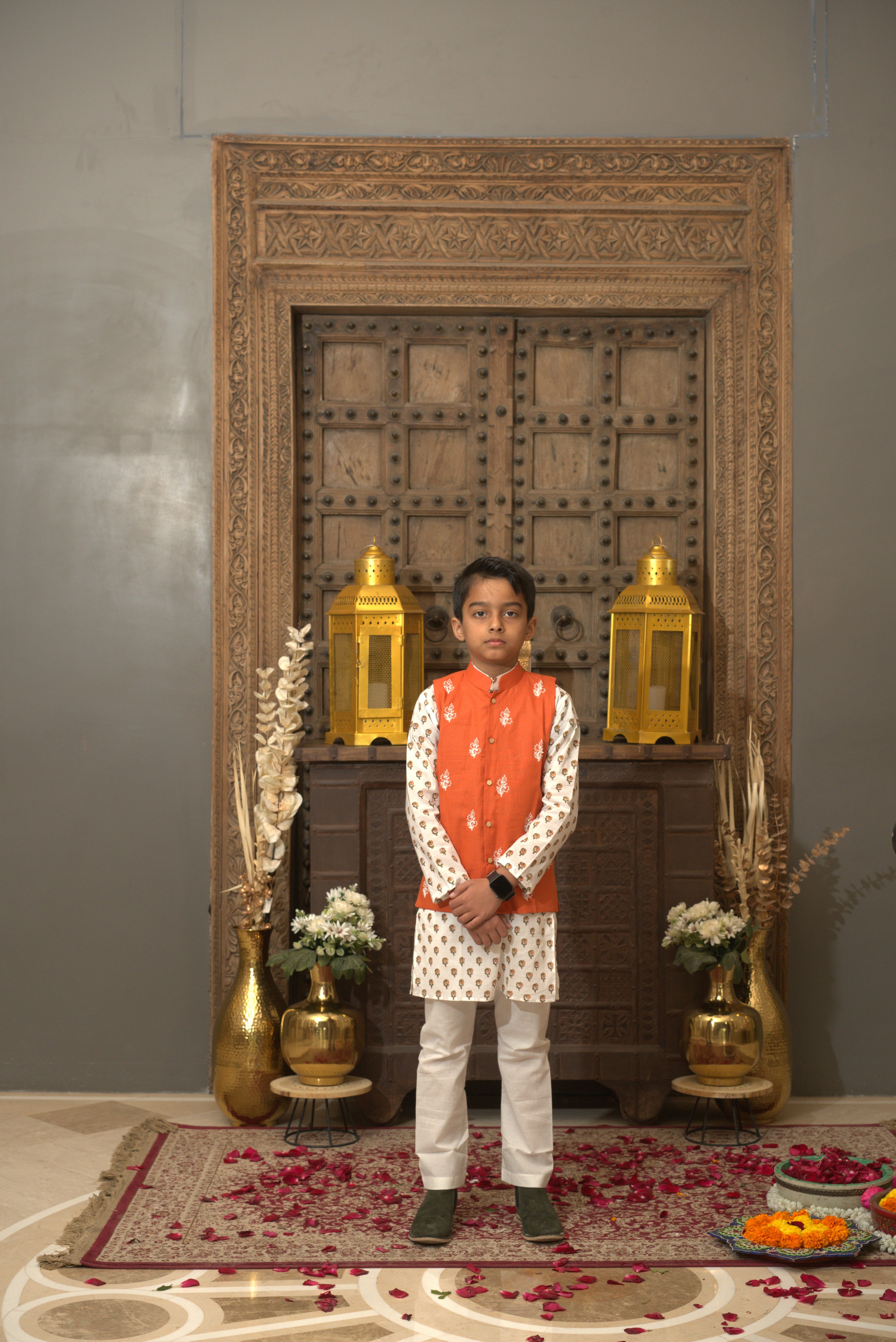 LINEN JACKET SET PEACH